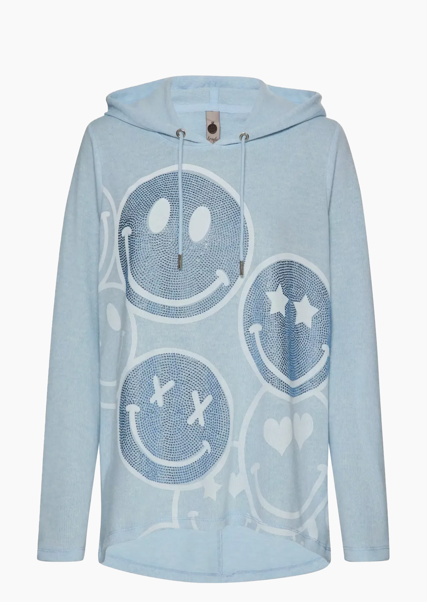 Langarmshirt in Strick, eiskristall