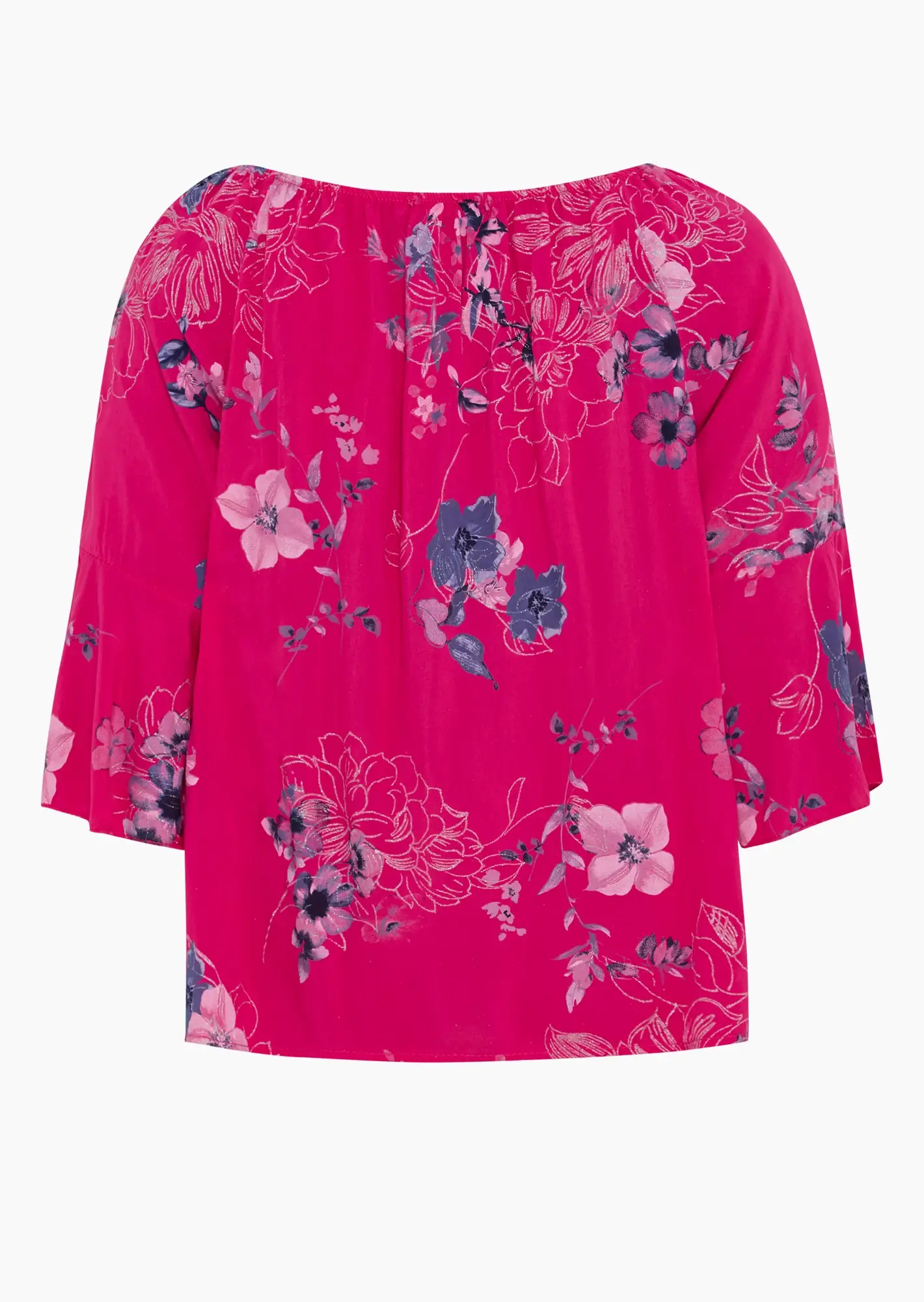 Bluse in A-Linie floral, pink