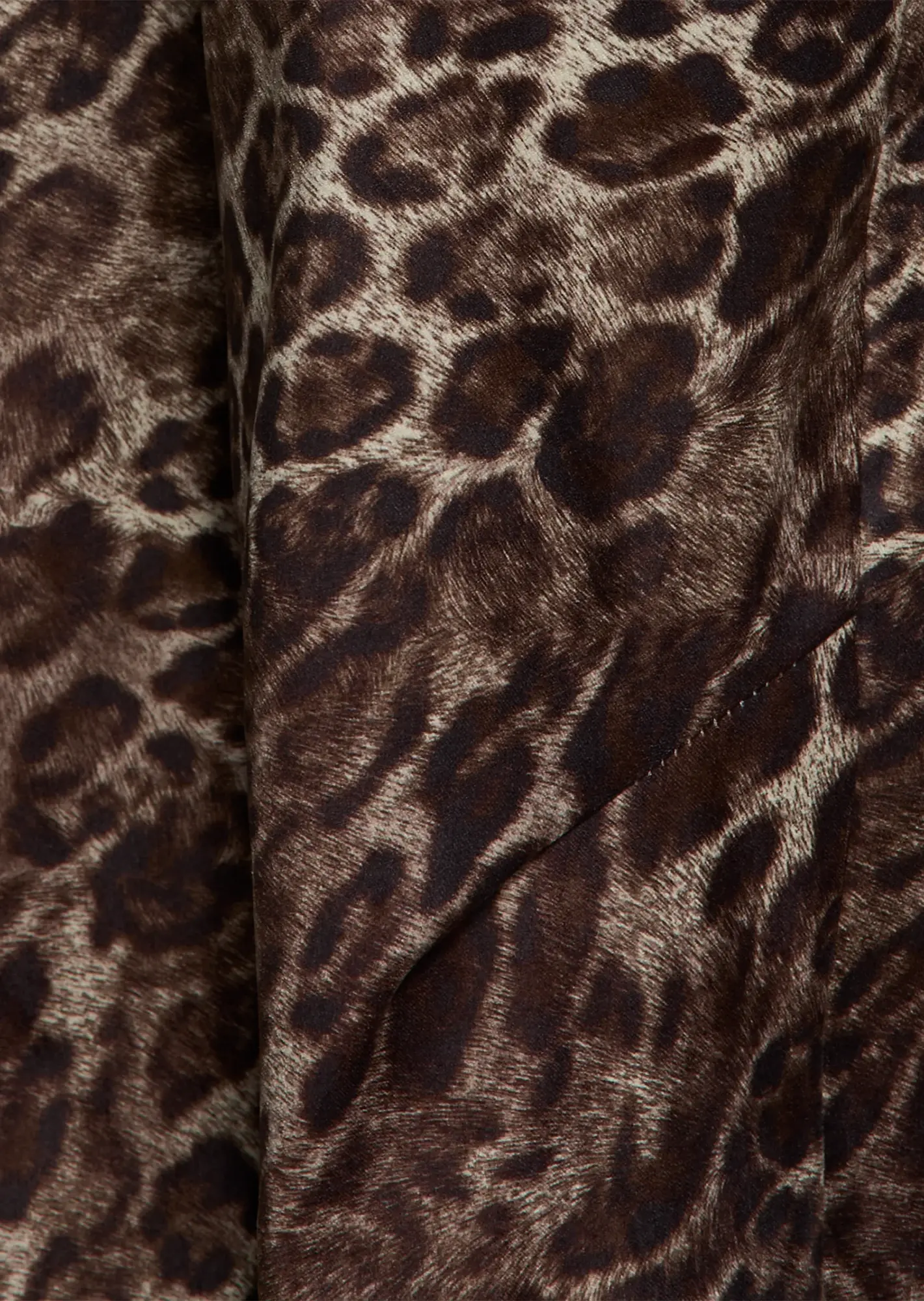 Suede-Joggpants im Leoprint, mocca