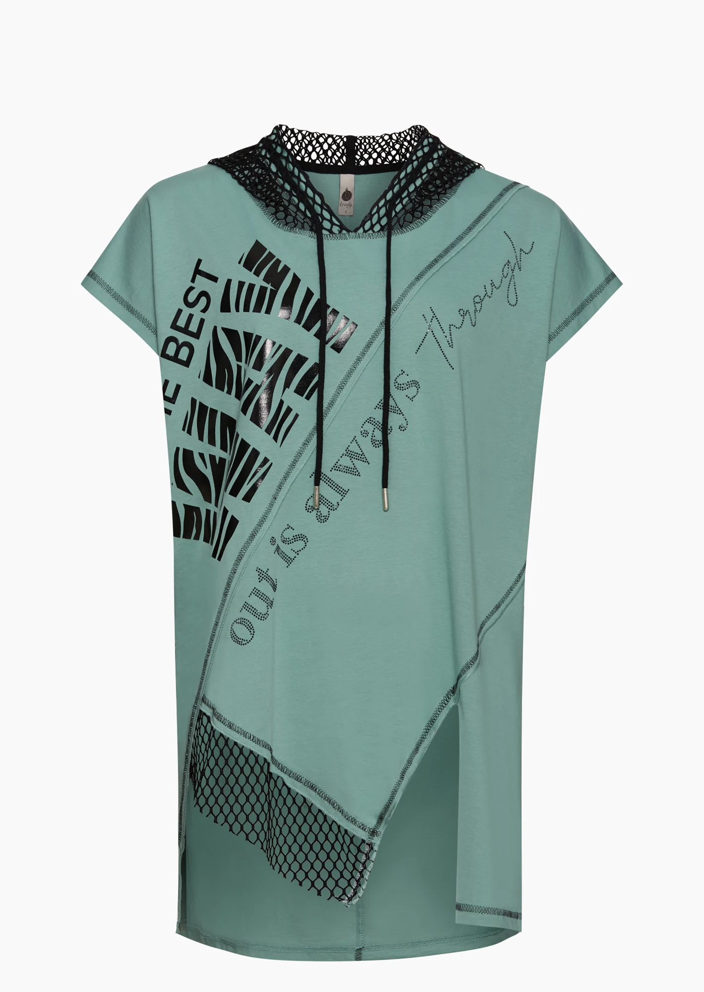 asymmetrisches Shirt, misty green