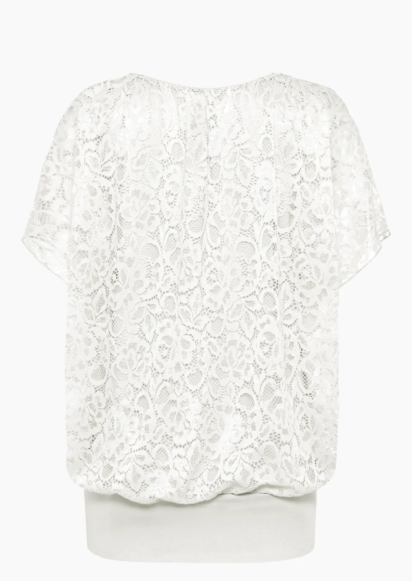 Alloverspitzen Bluse, offwhite