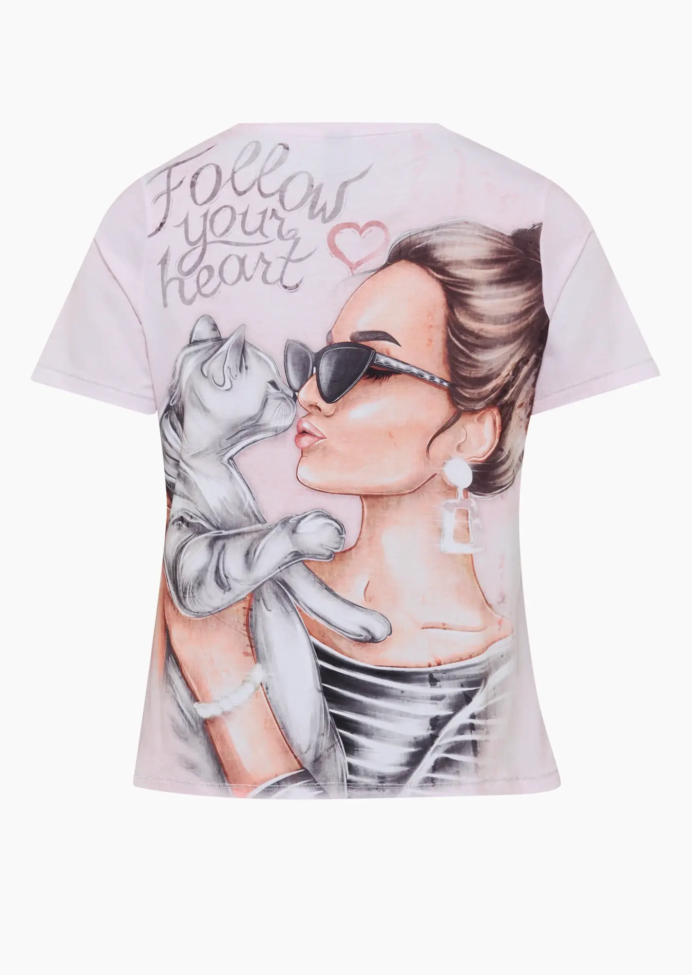 T-Shirt mit stylischem Print, mandelblüte