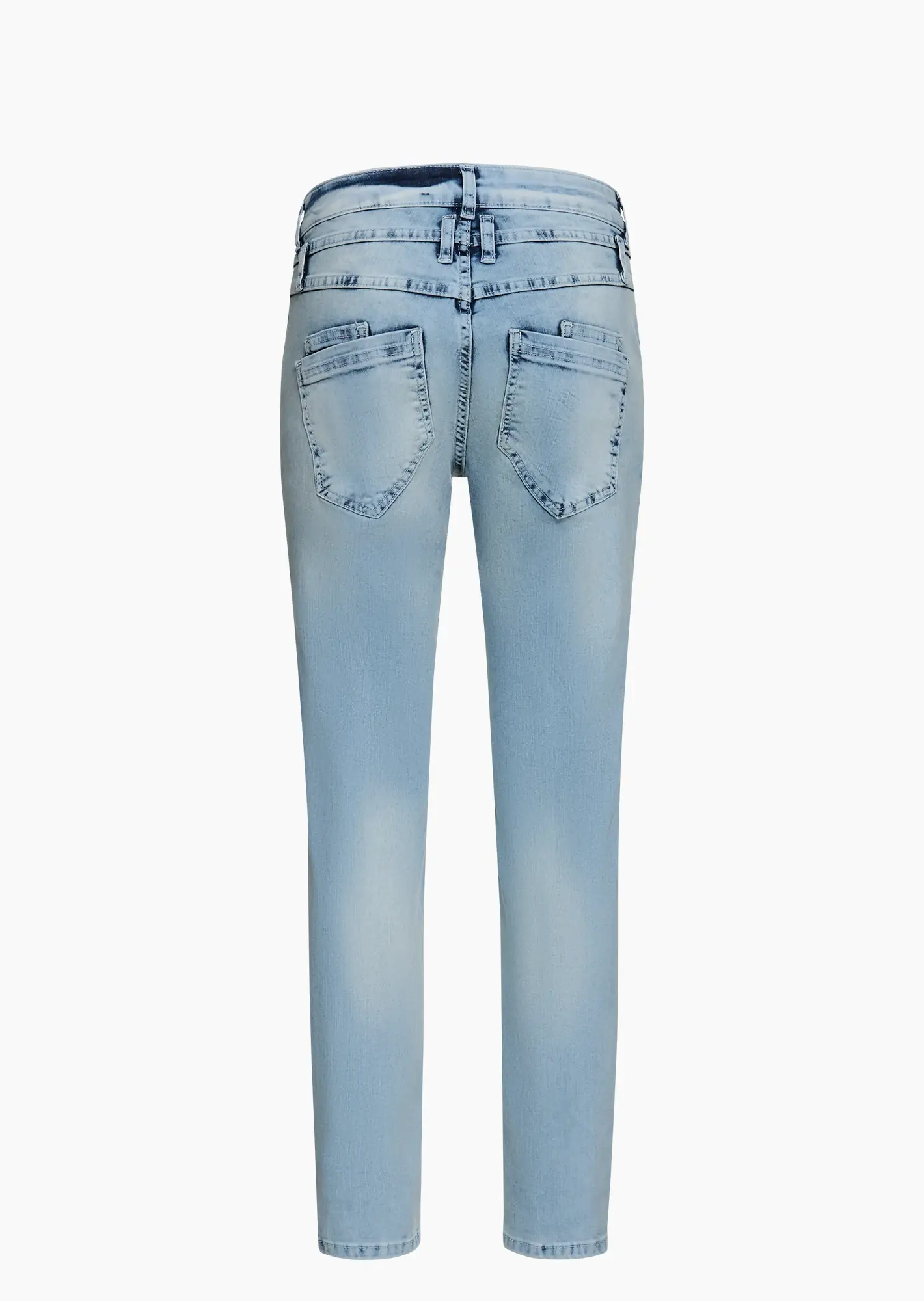 Jeans mit Destroyed-Optik, light blue denim
