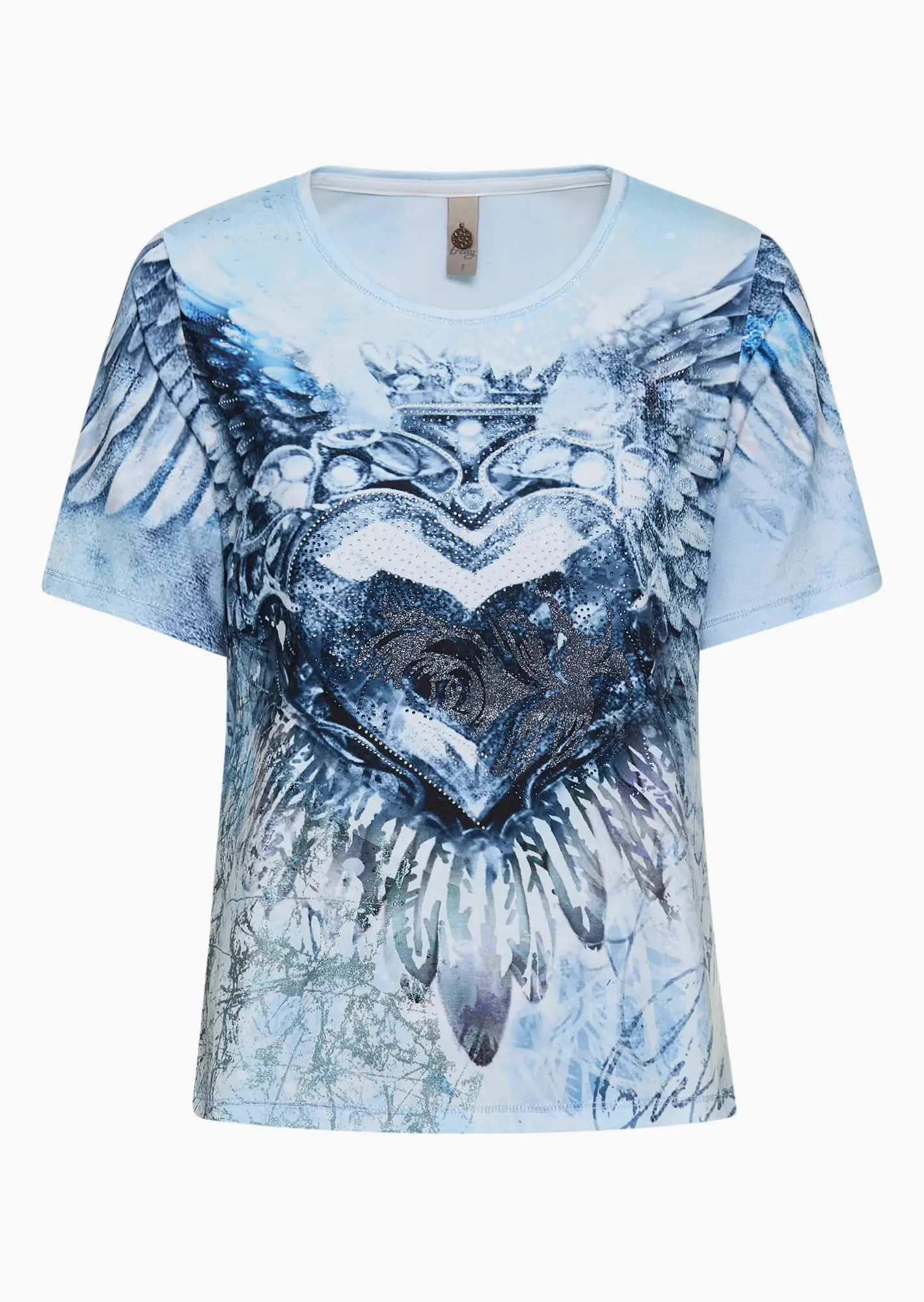 Shirt 'Heart', blau