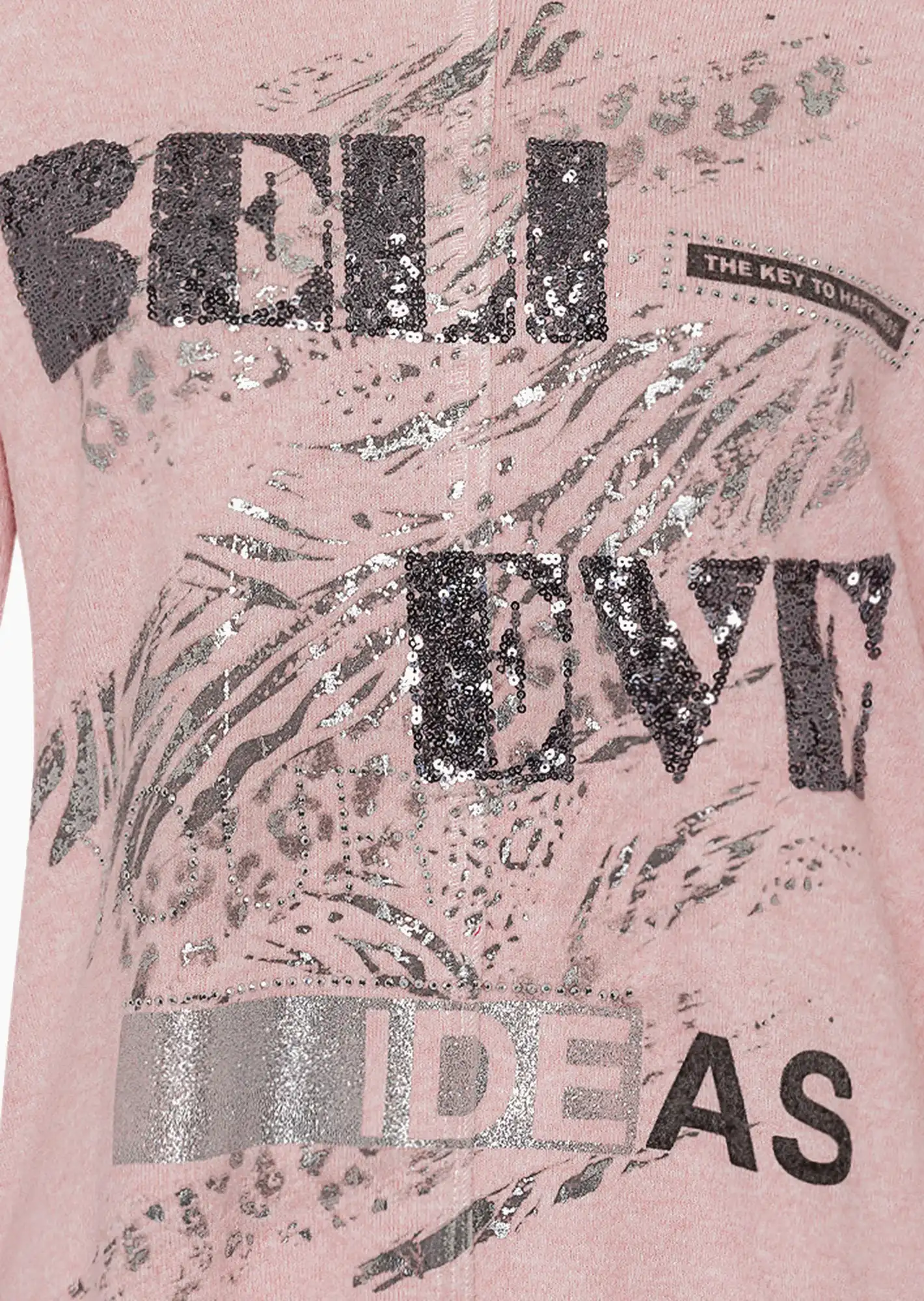 kuscheliges Kapuzenshirt 'Believe', rosenholz