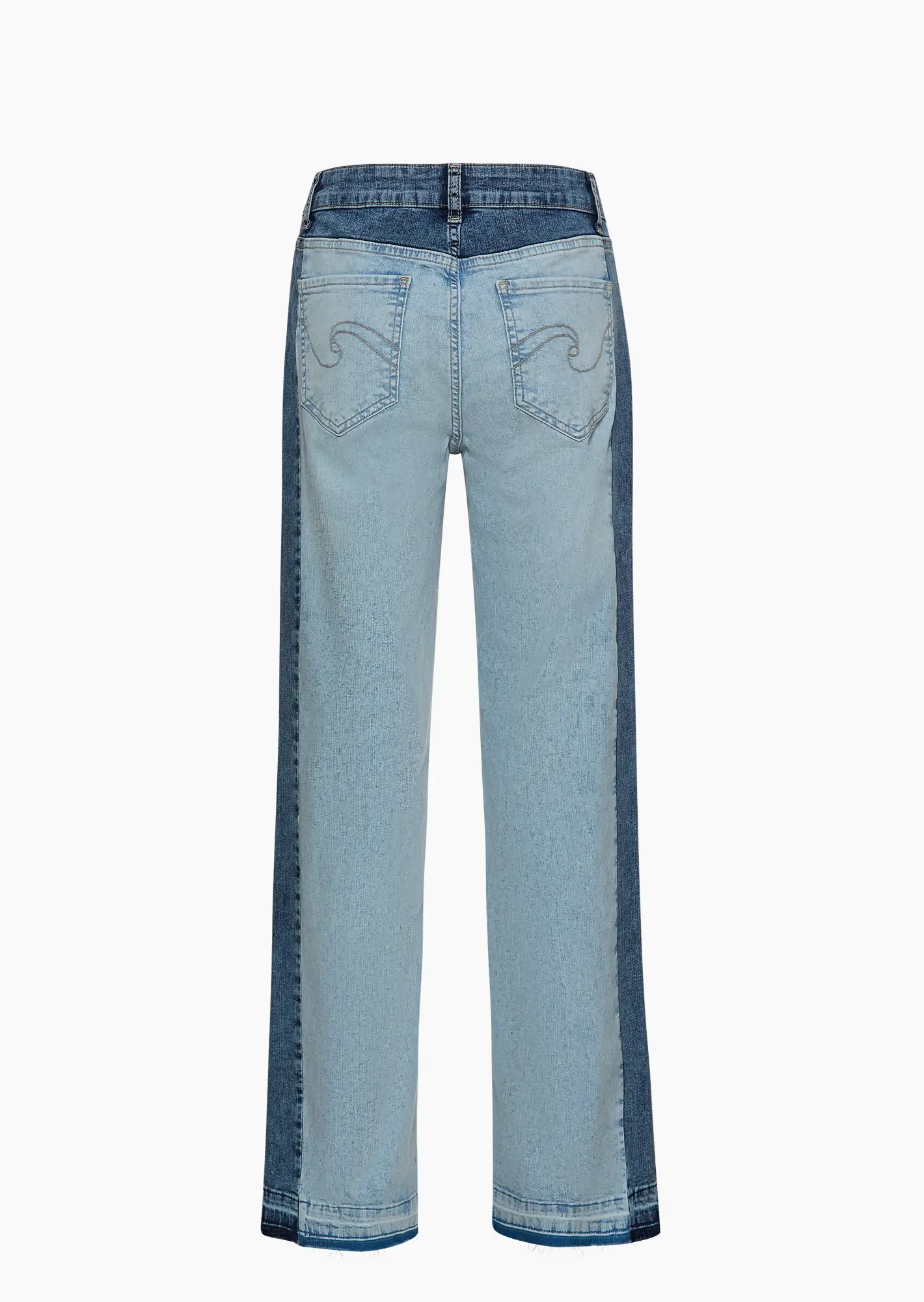 Wide Leg Jeans bicolor, blue denim