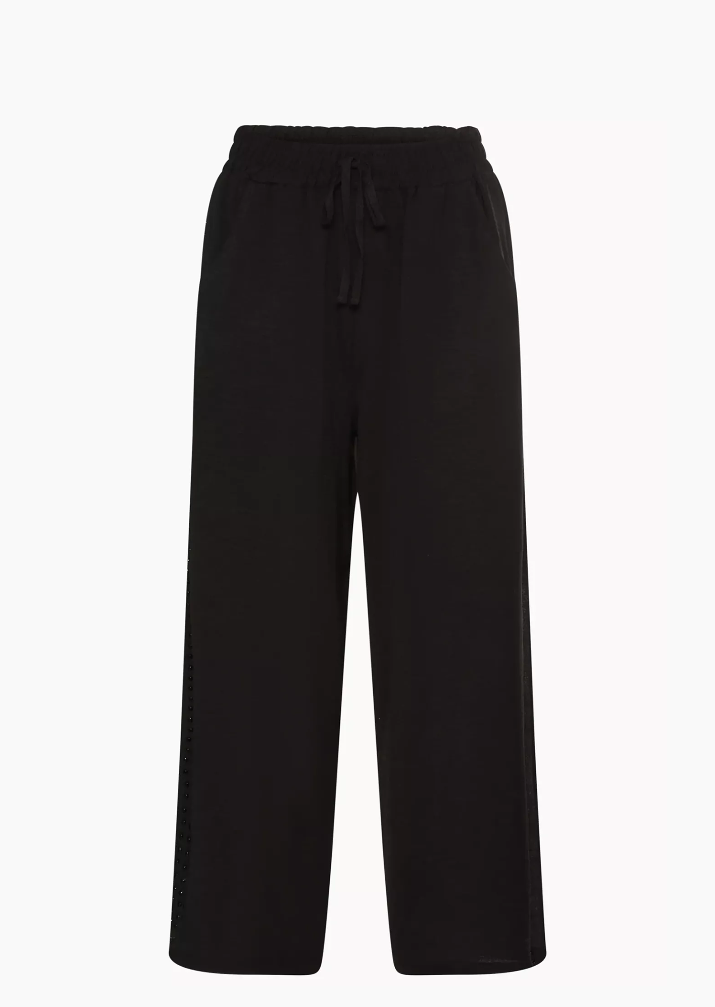 Wide Leg Hose, schwarz