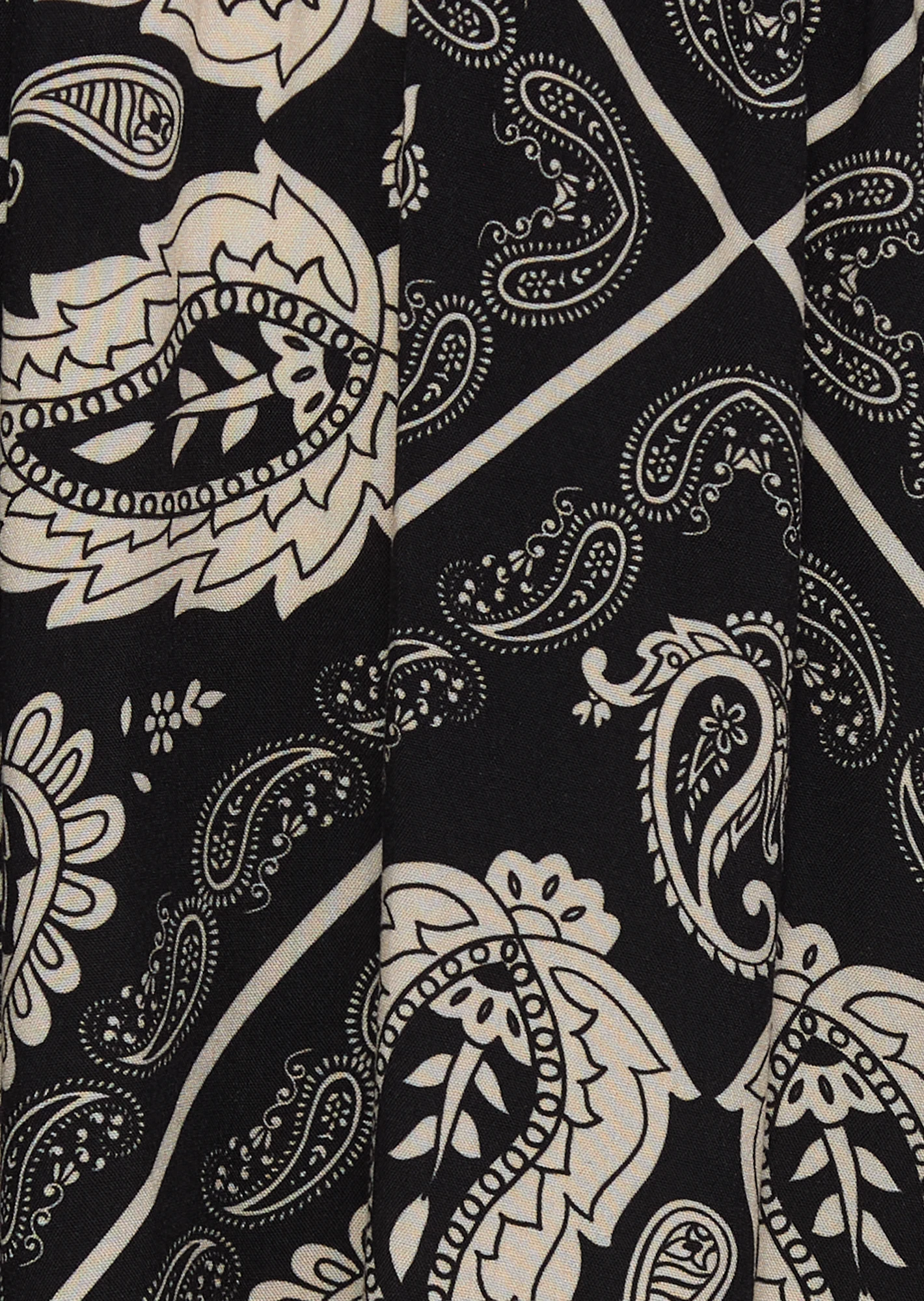 Kleid im Paisley-Print, schwarz-crema