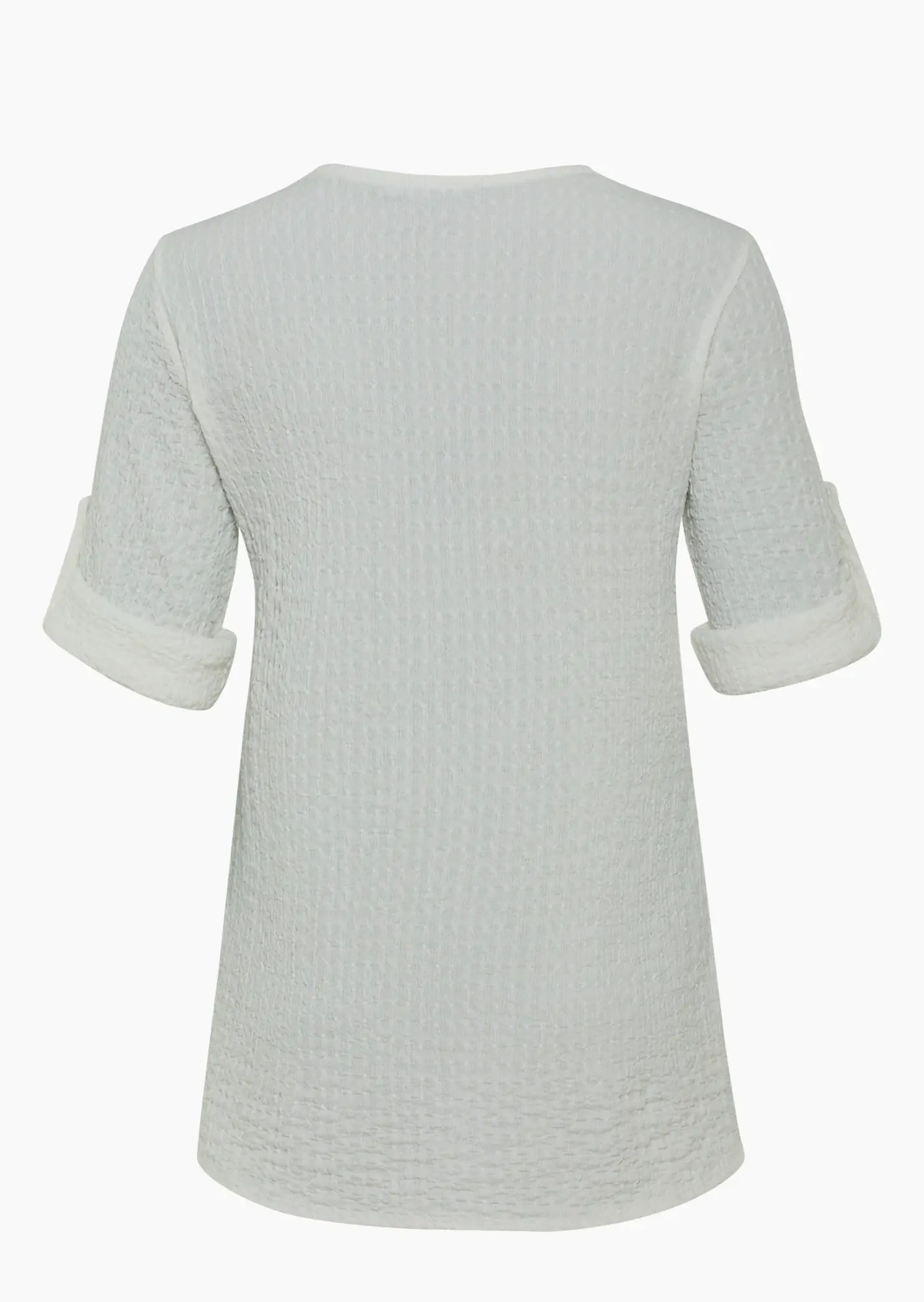 Bluse in Strukturstoff, weiß
