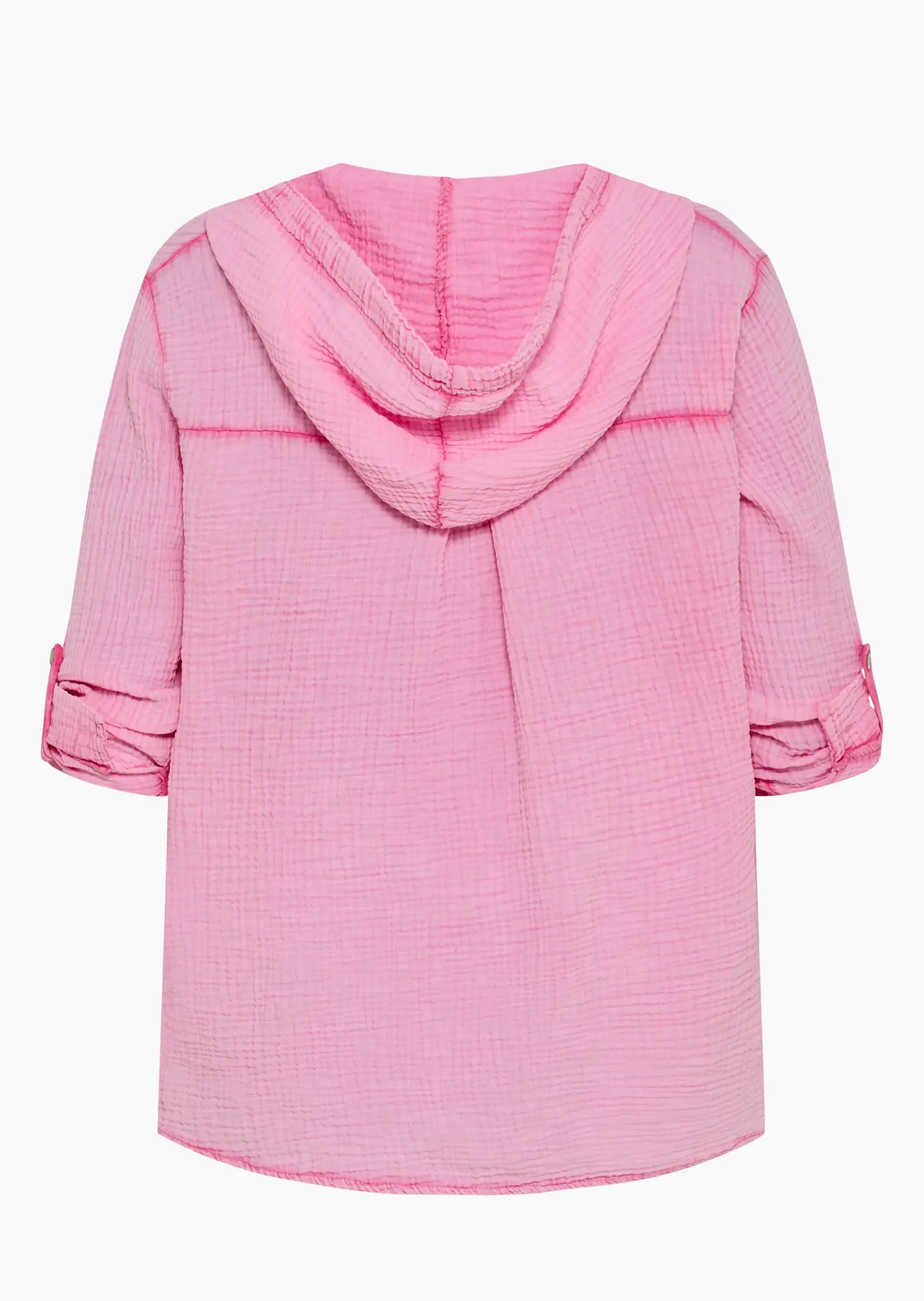 Musselin-Bluse mit Kapuze, mandelblüte