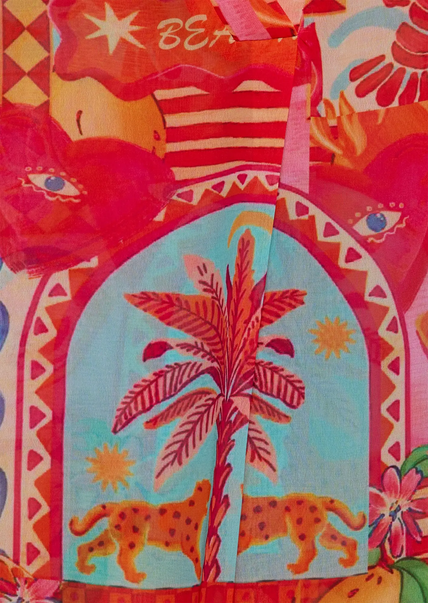 sommerliche Bluse im Alloverprint, bunt