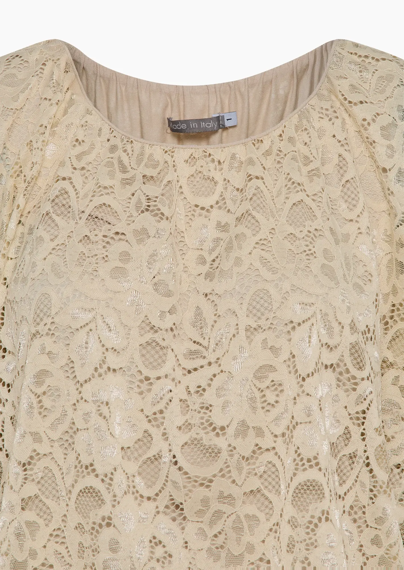 Alloverspitzen Bluse, crema