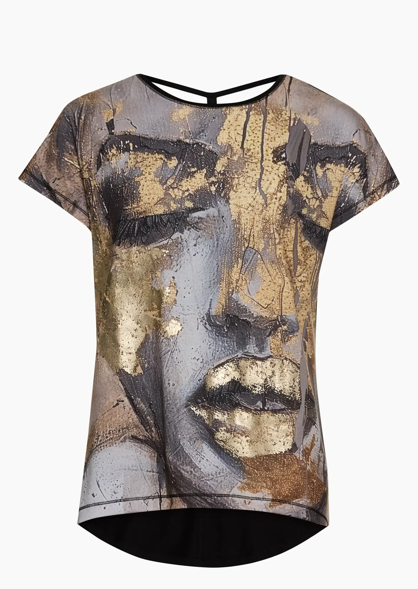 Shirt mit Highlight am Rücken, schwarz