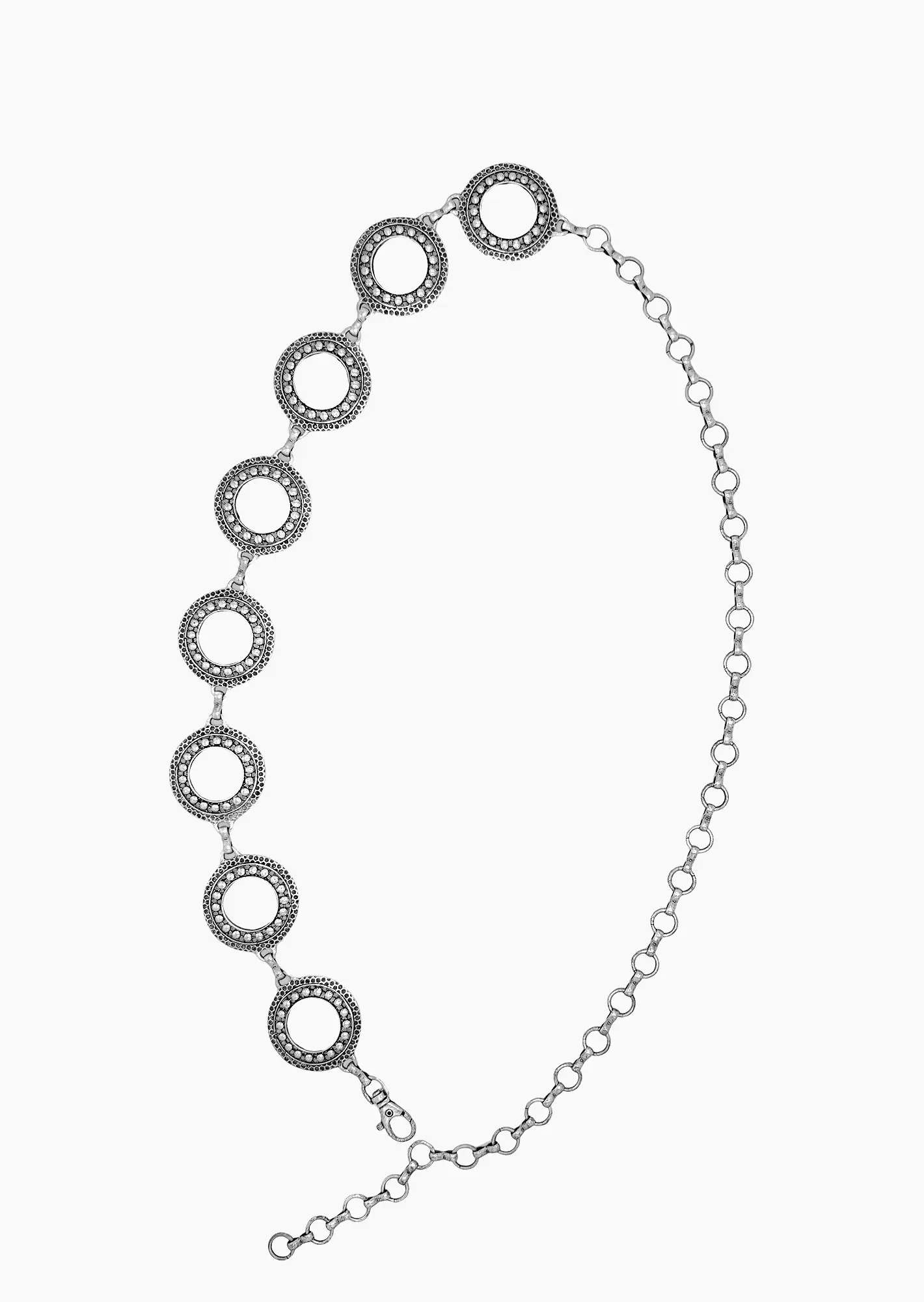 Gürtel 'Ringe', silber