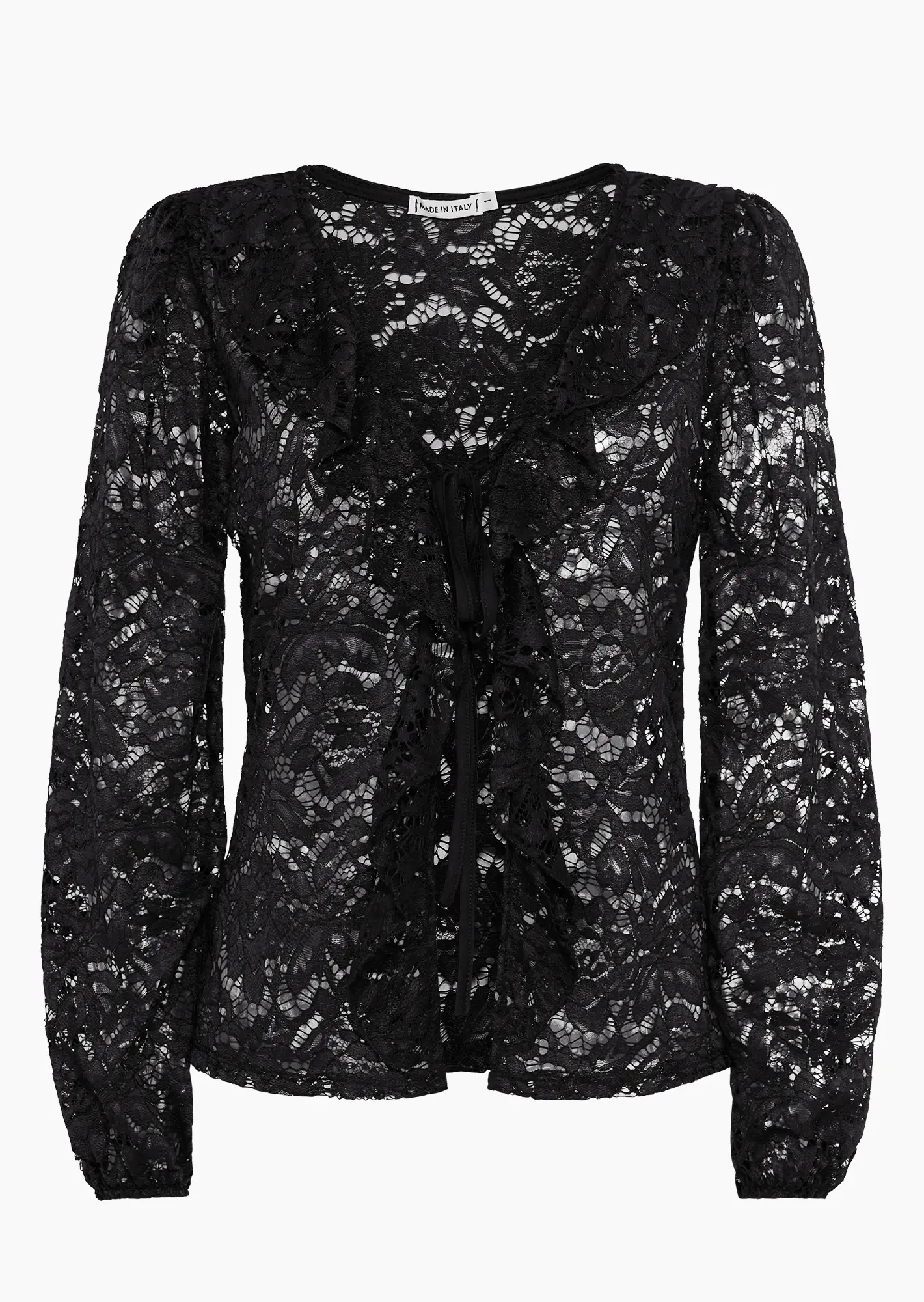 Jacke im Alloverspitzendesign, schwarz