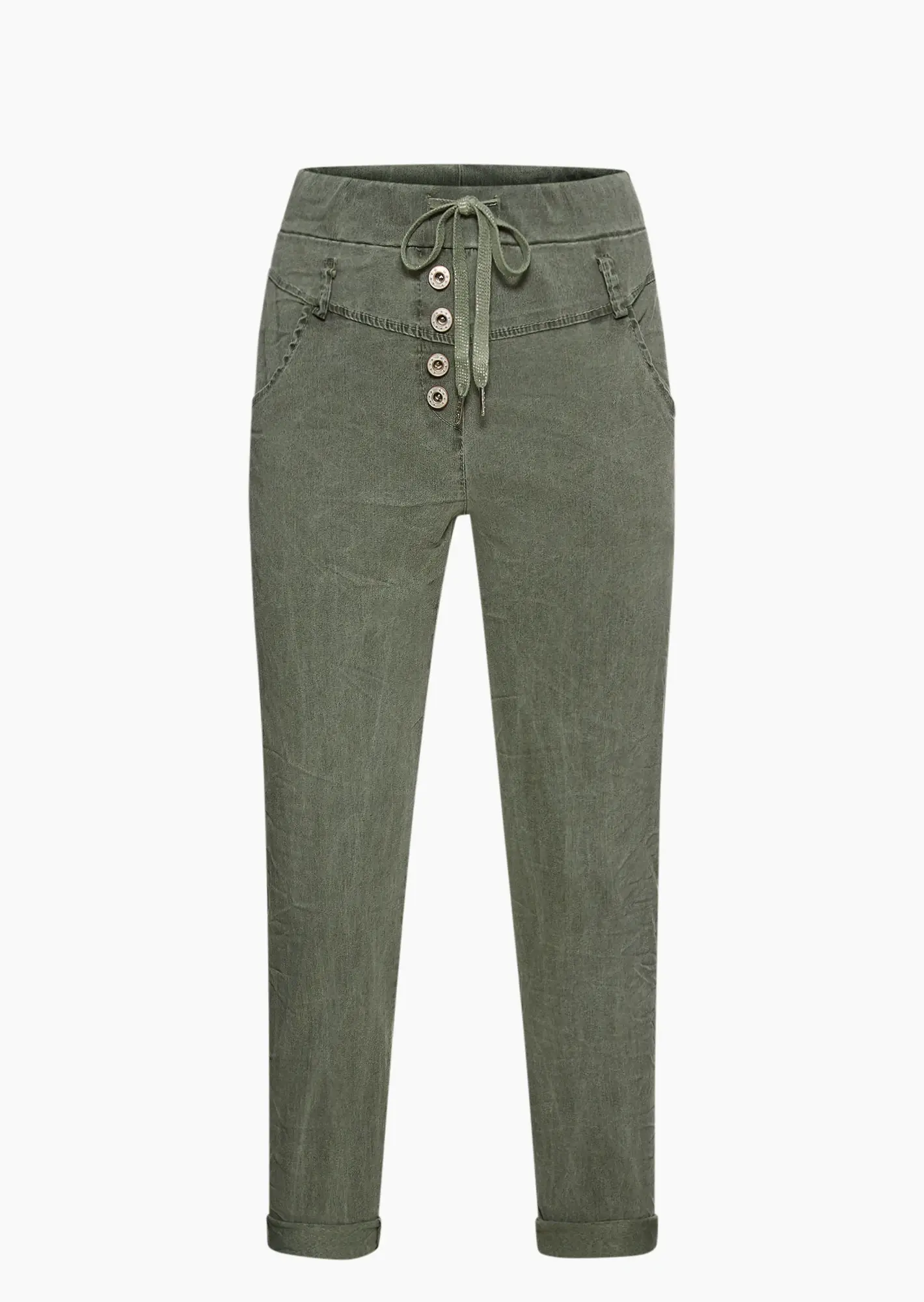 Joggpants mit Knöpfen, khaki