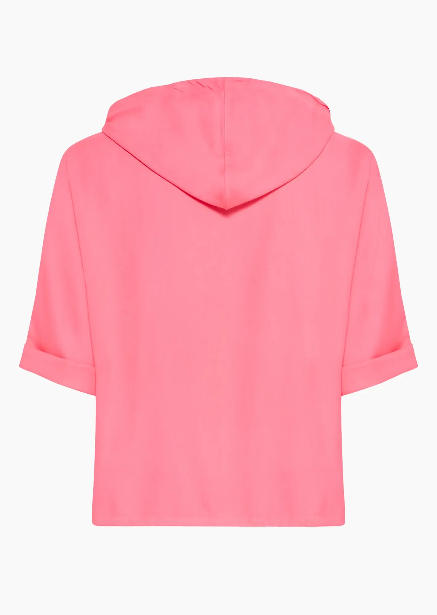 leichte Bluse mit Statement, neonpink
