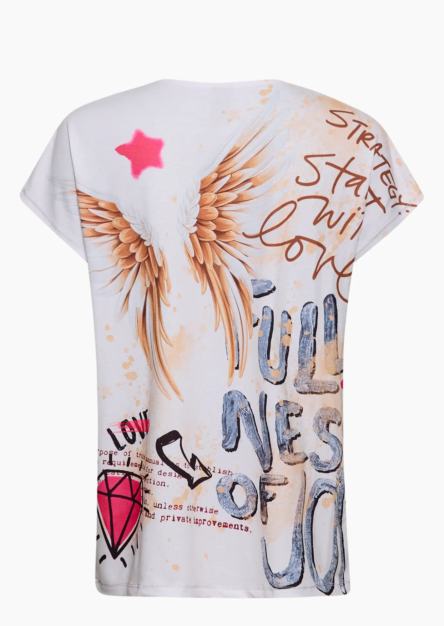 Shirt mit Print, offwhite