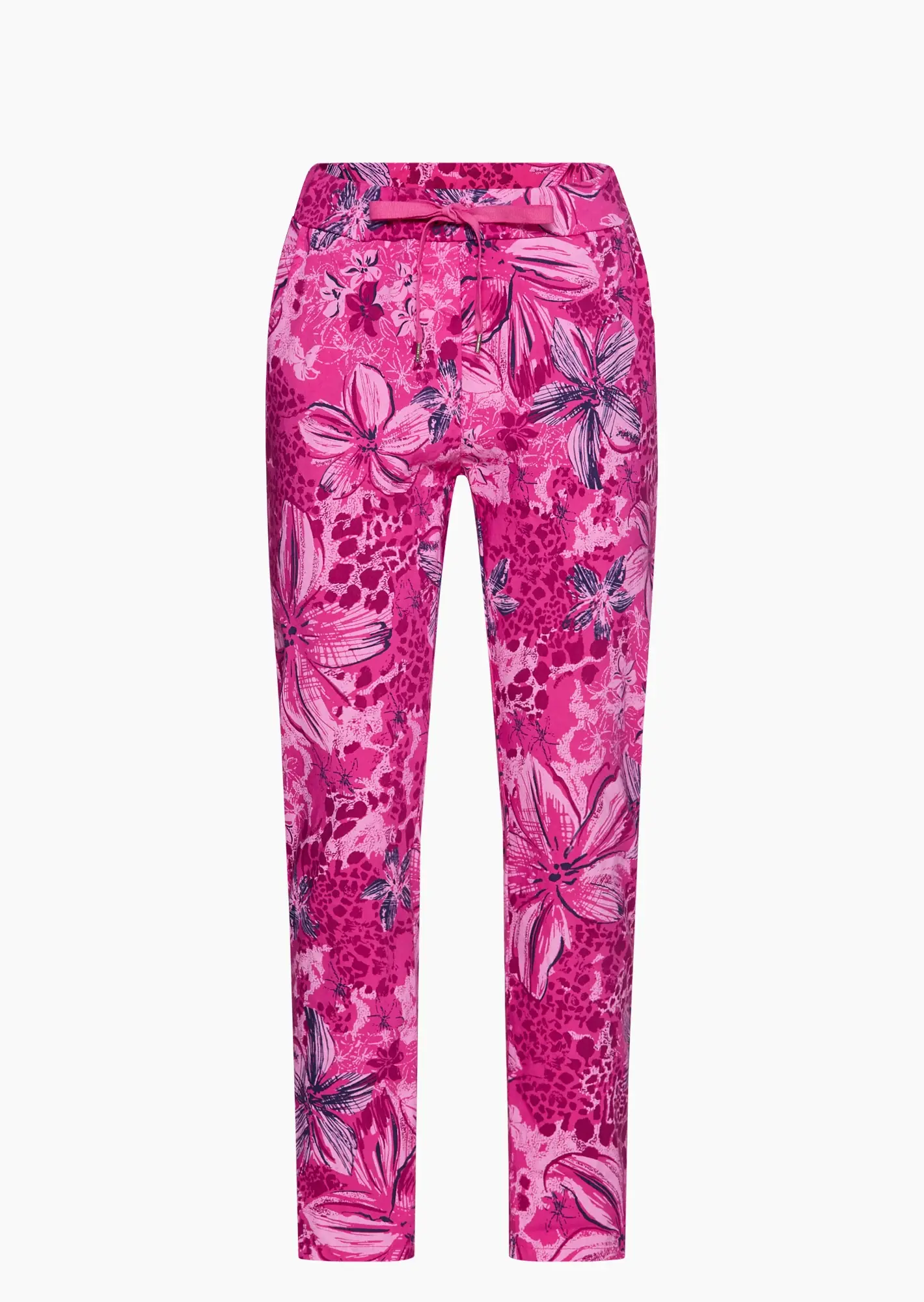 Joggpants mit sommerlichem Alloverprint, pink