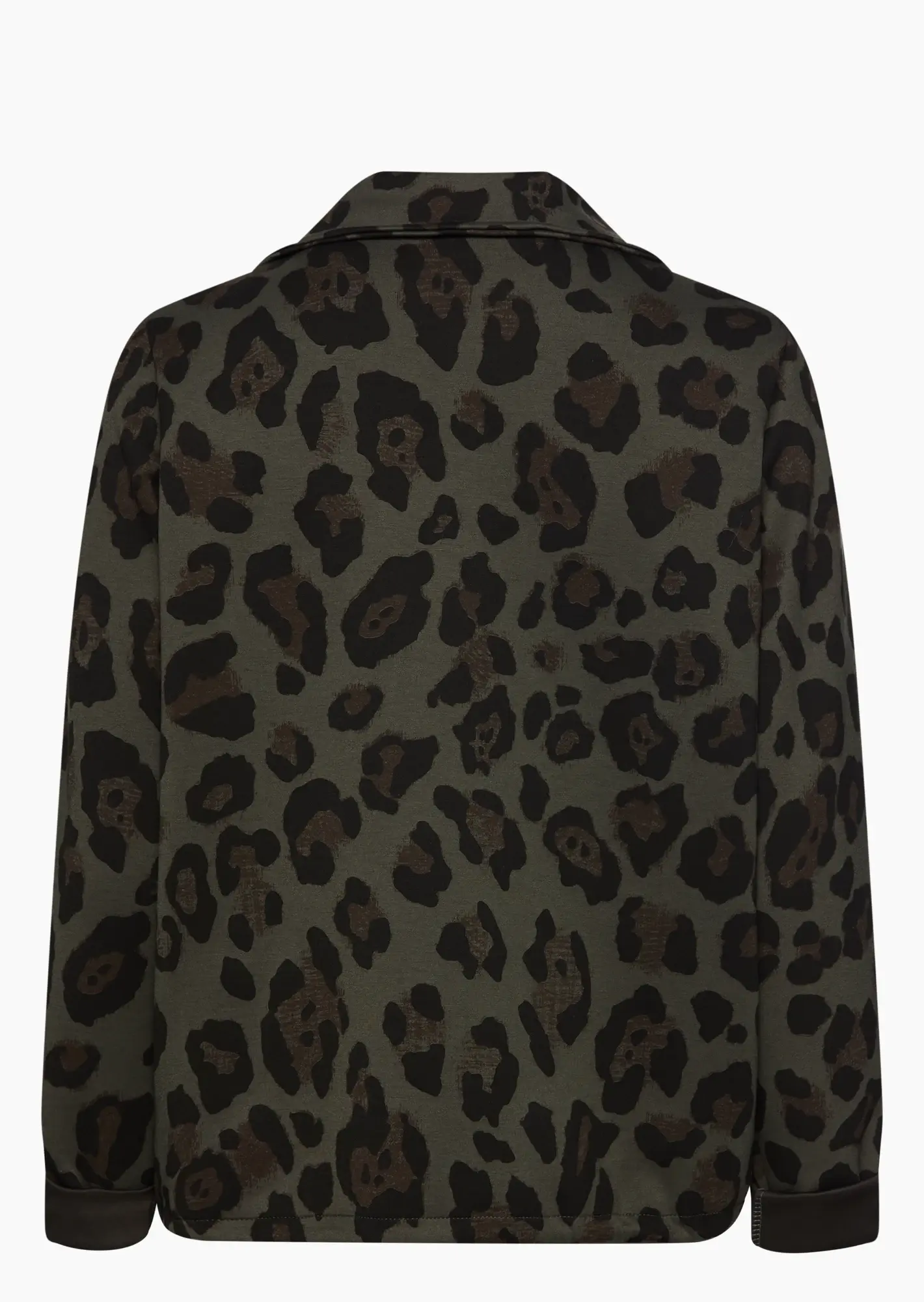Sweatjacke im Leo-Style, khaki