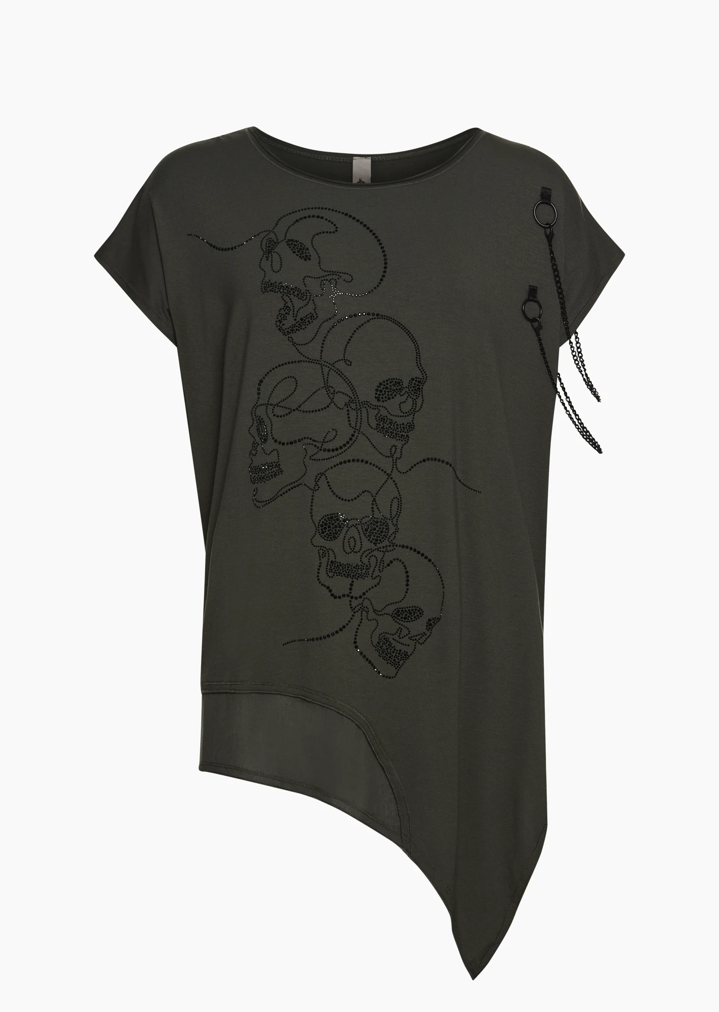 Shirt asymmetrisch, oliv