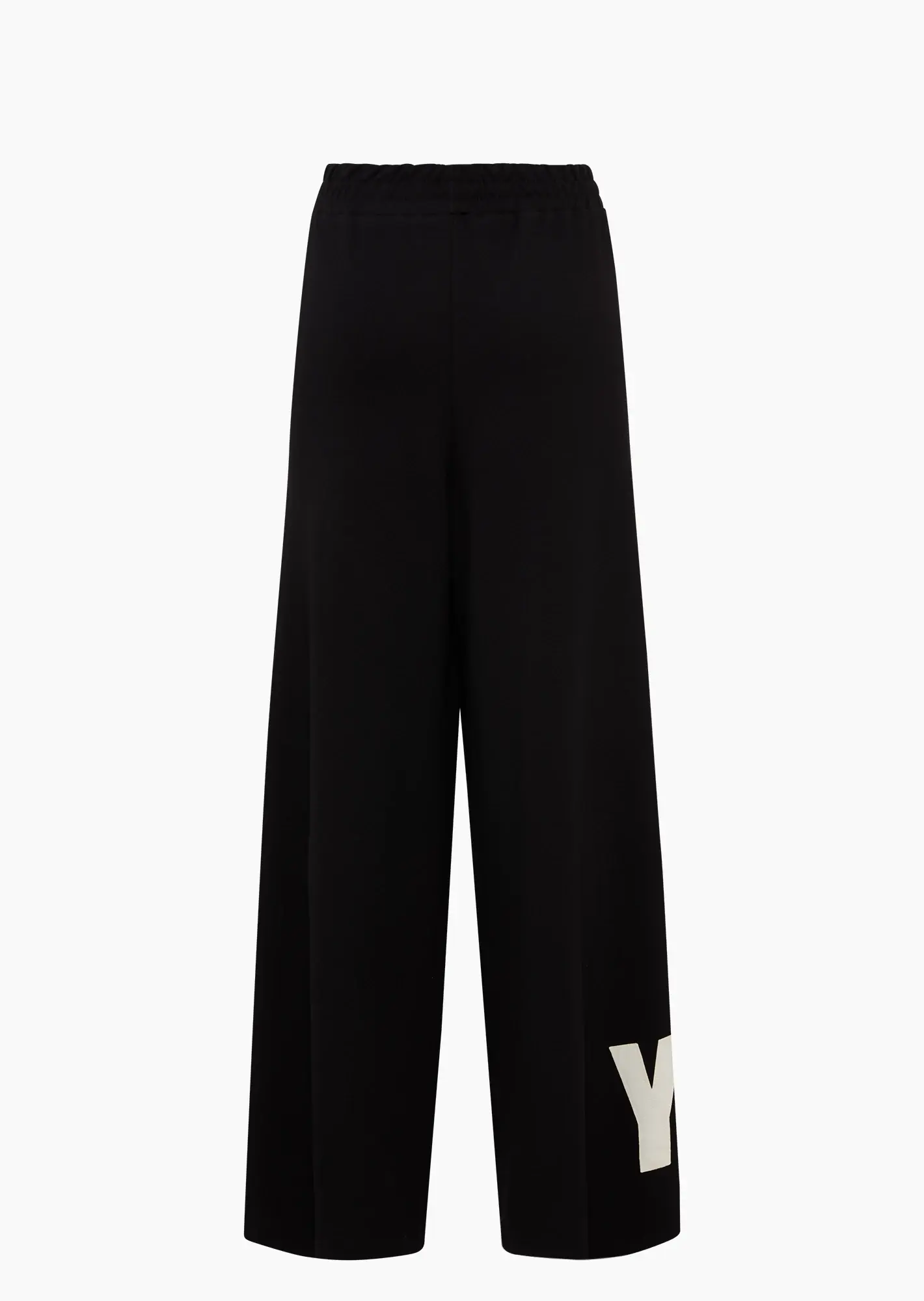 Bequeme Wide Leg Hose lang, schwarz