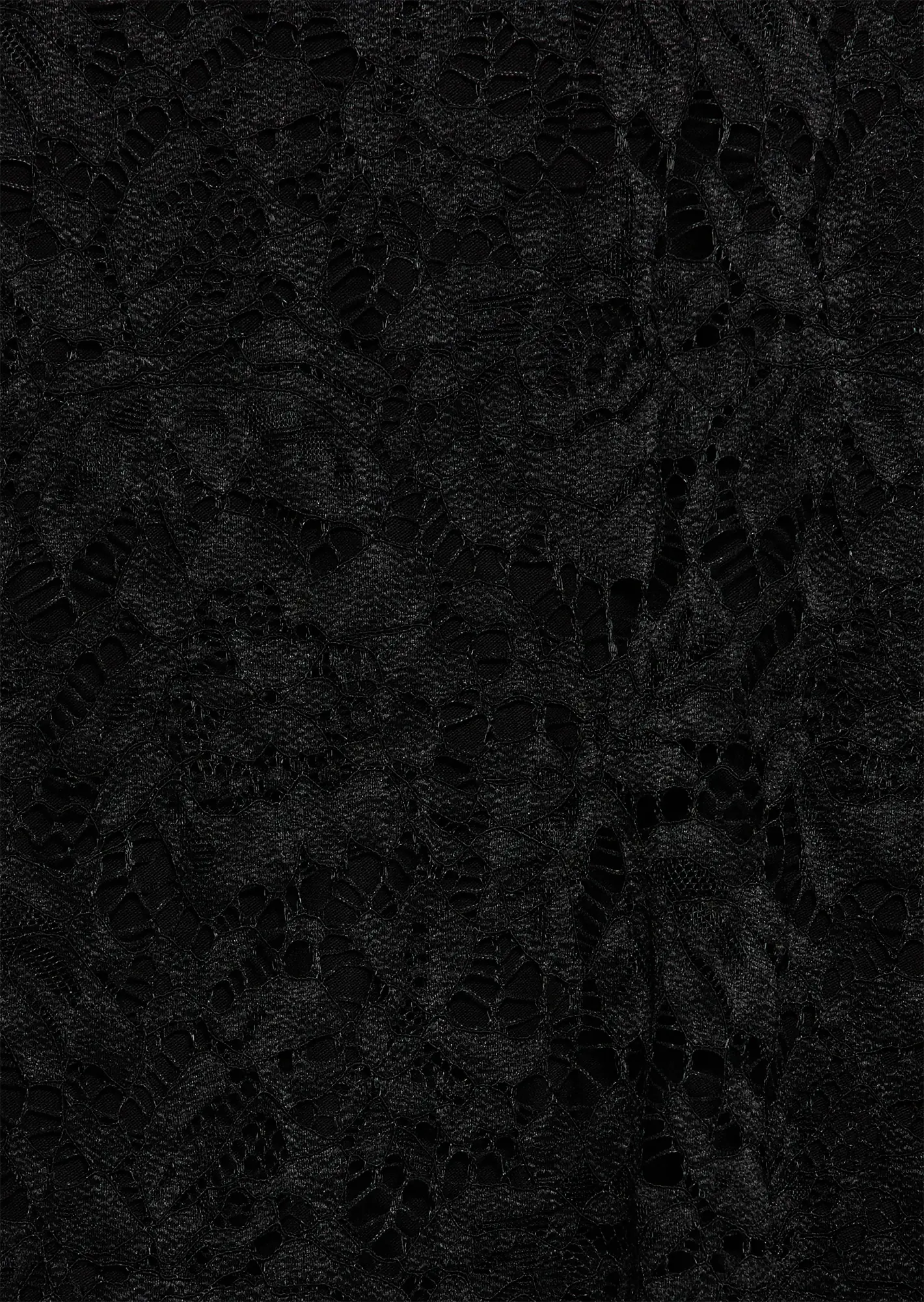 Shirt mit Alloverspitze, schwarz