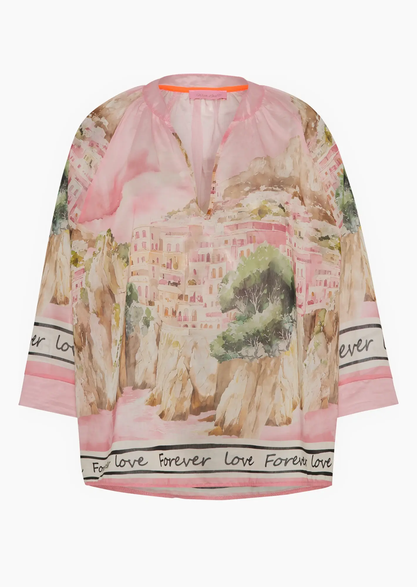 leichte transparente Bluse, mandelblüte