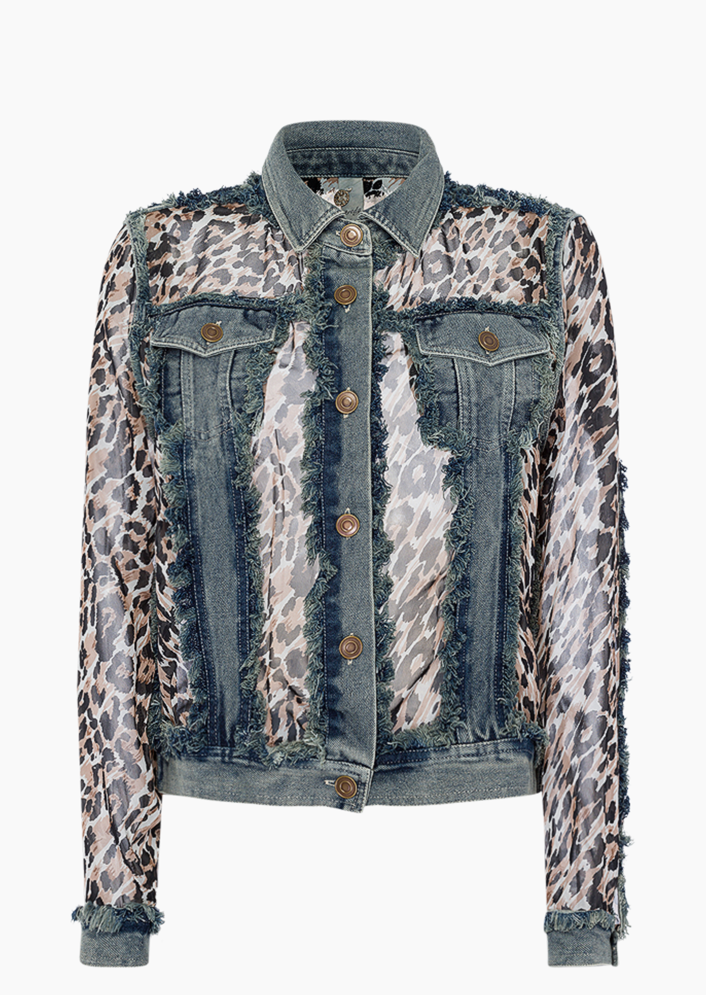 Jeansjacke kombiniert mit Leodesign, blue denim