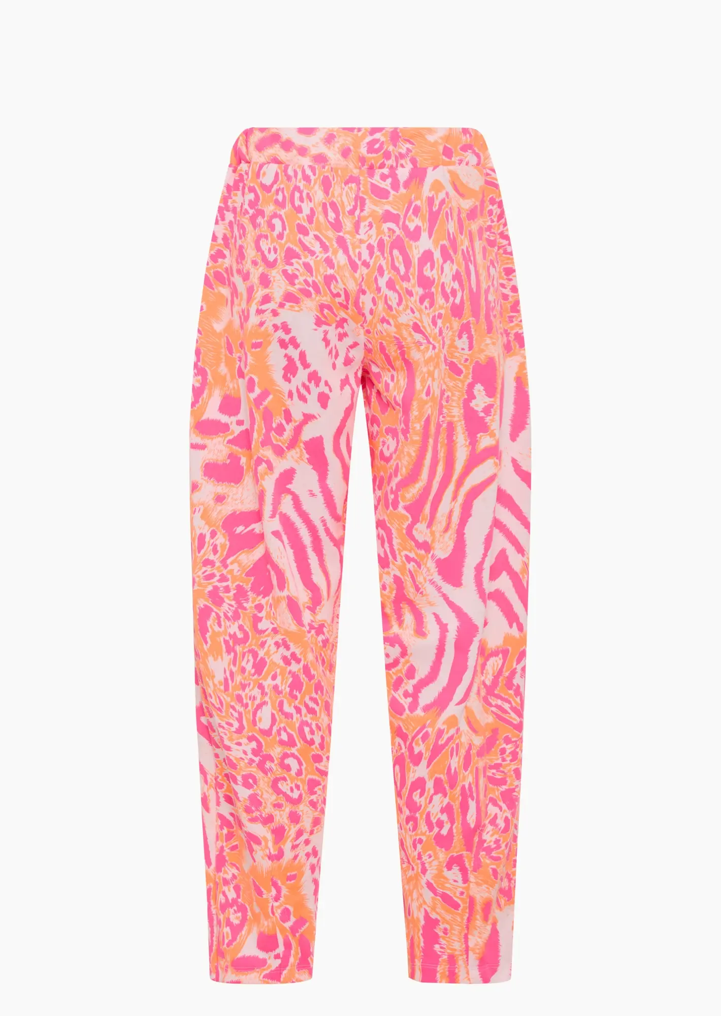 Stylische Pants im Alloverprint, pink-orange