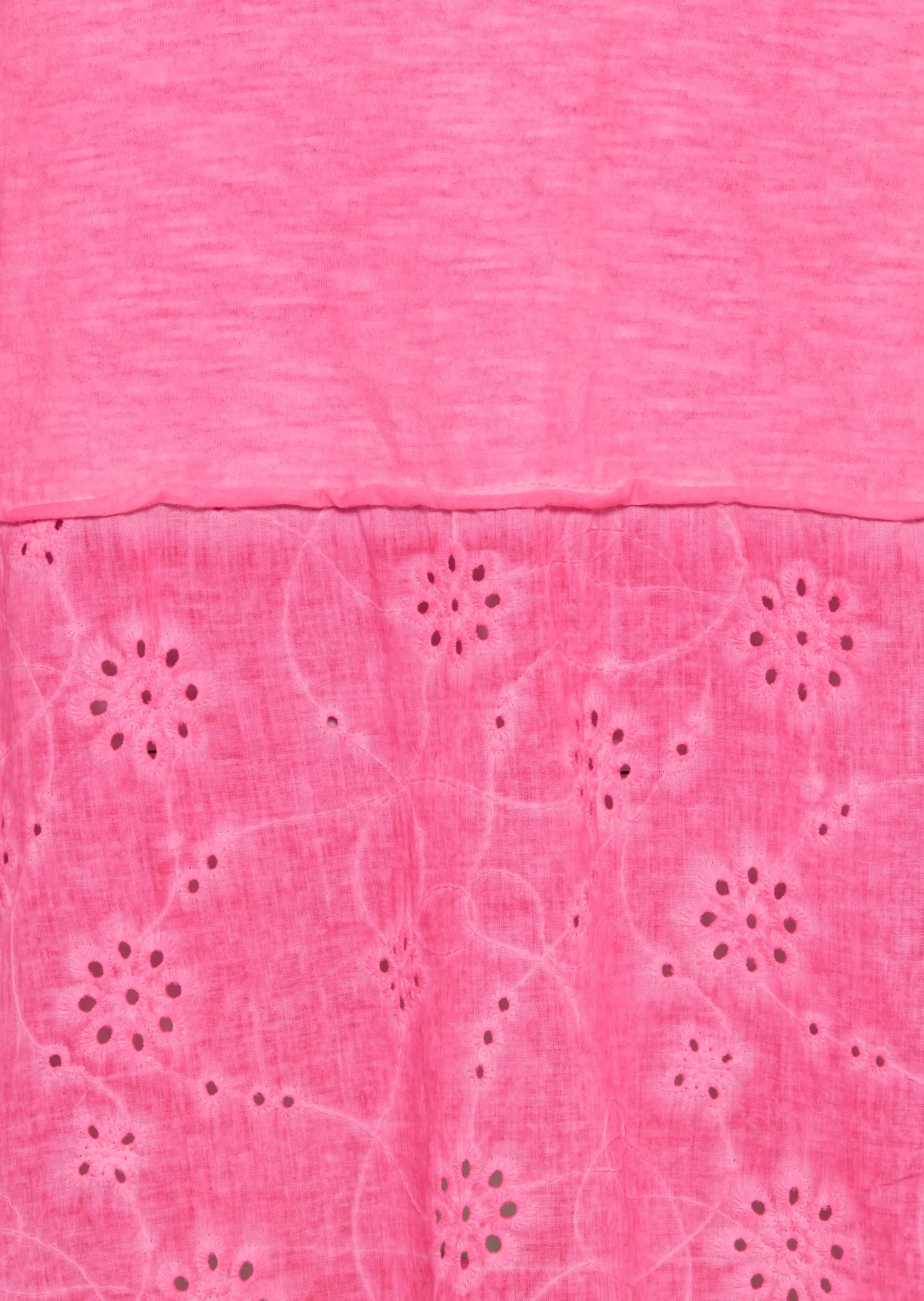 Shirt mit dekorativem Saum, neonpink