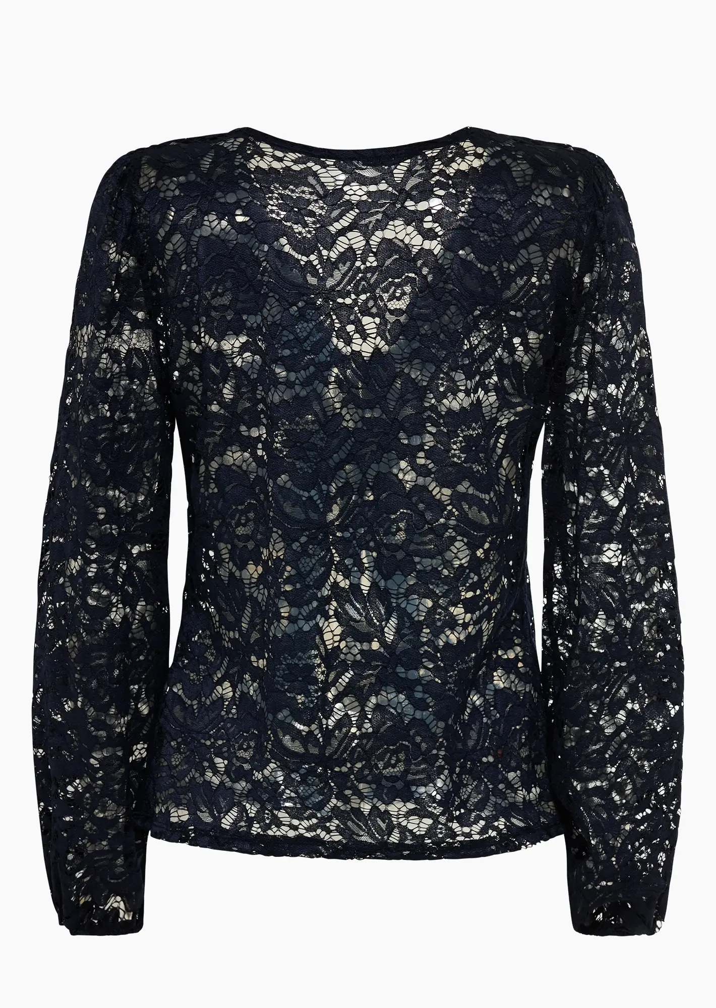 Jacke im Alloverspitzendesign, navy
