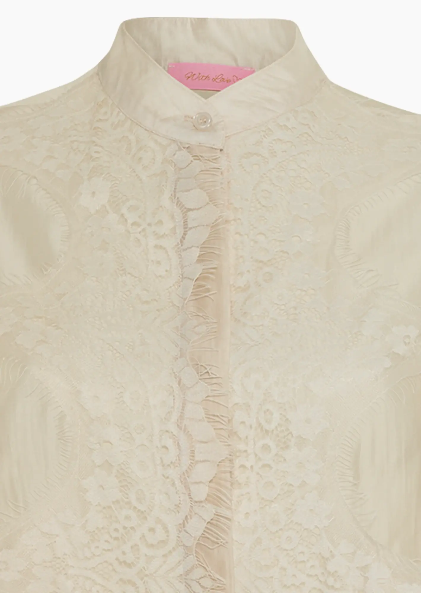leichte Bluse mit Spitze, crema