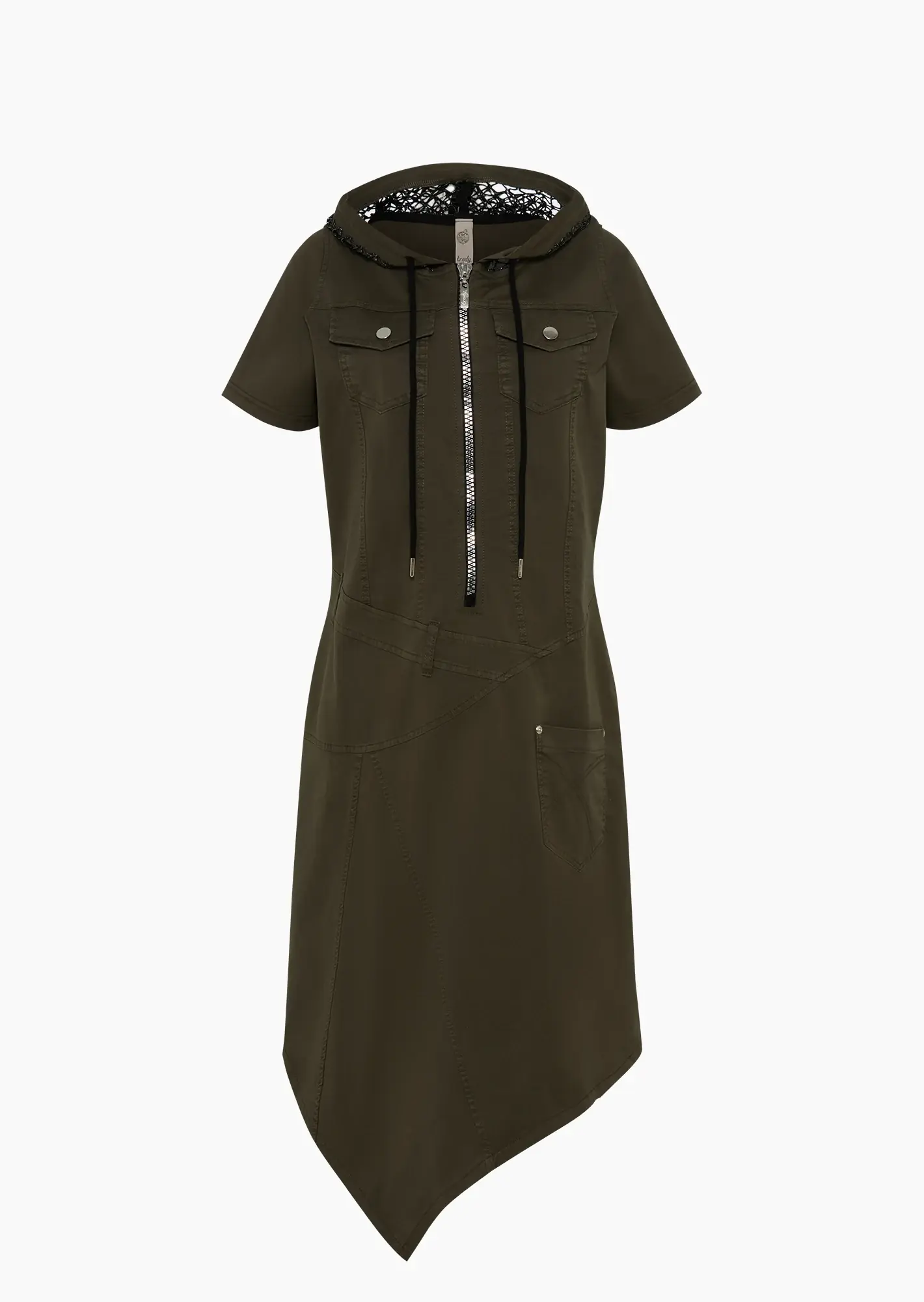 Hemdkleid mit Highlights, oliv