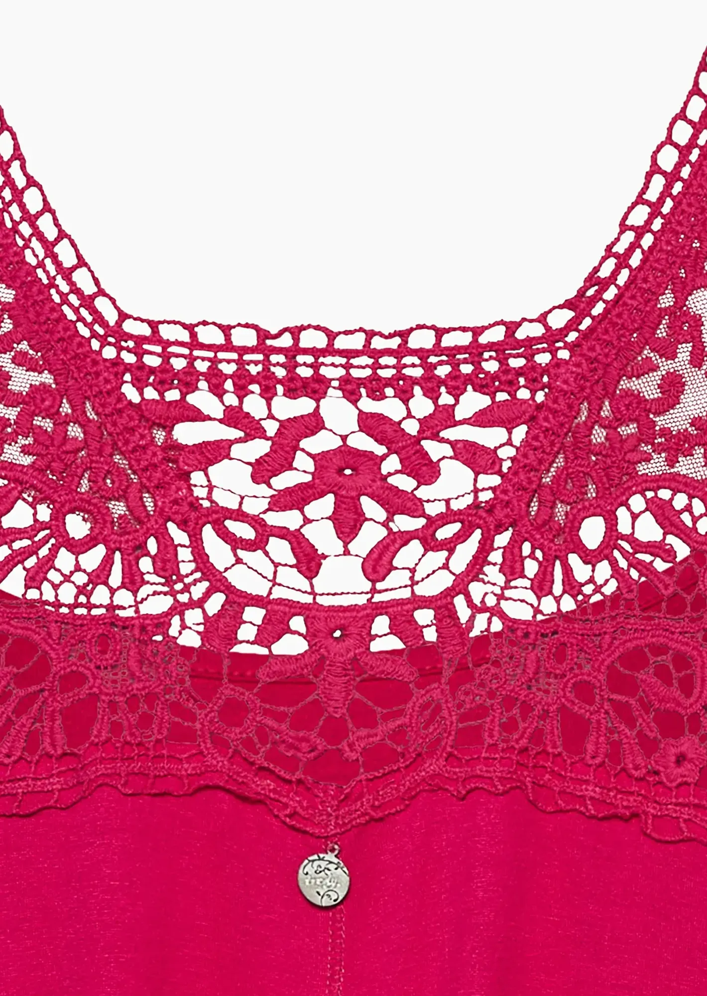Top mit Spitze, very berry