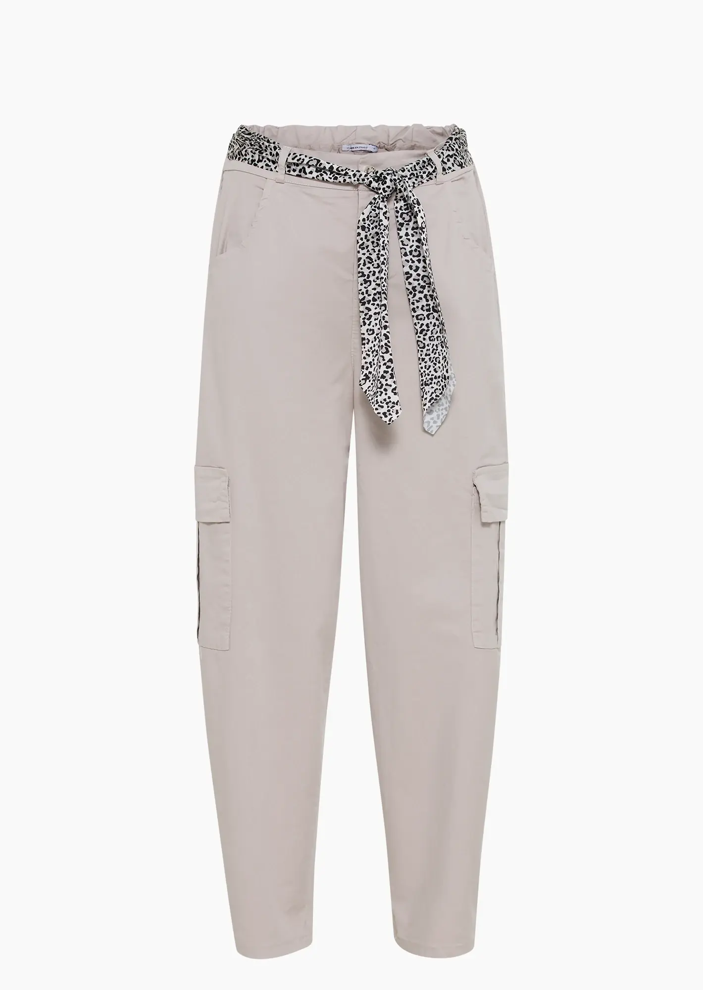 Cargohose mit dekorativem Tuch, kitt