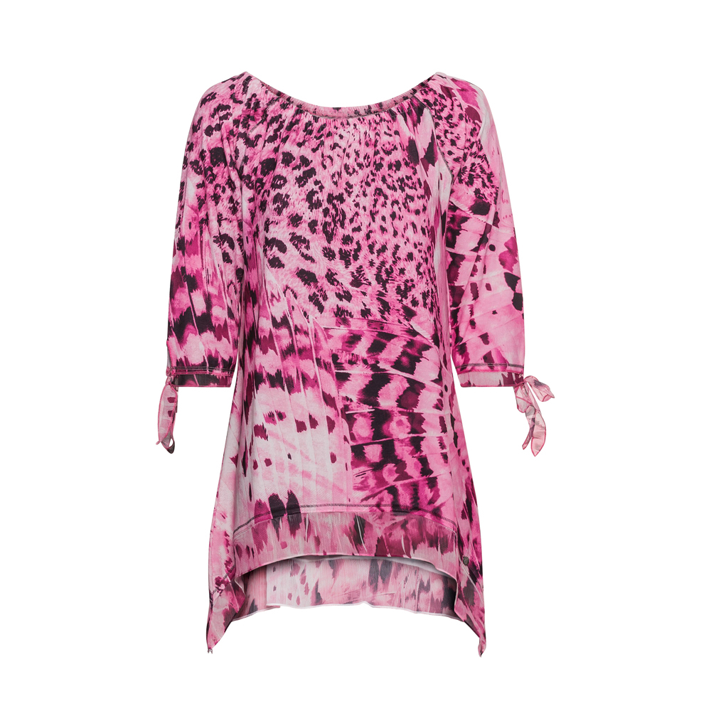 Shirt im Animal-Print, pink glow
