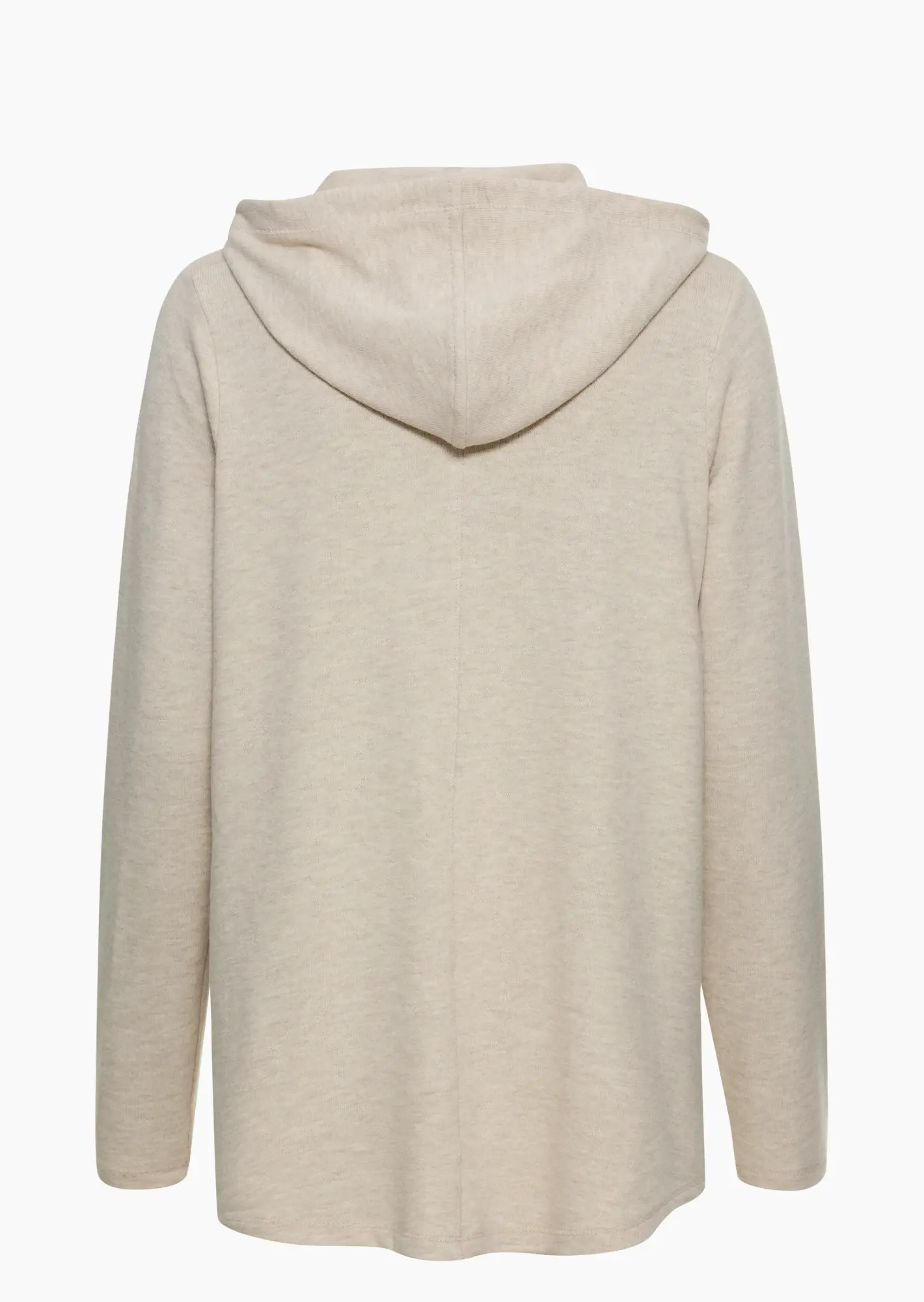 Langarmshirt in Strick, sand-melange