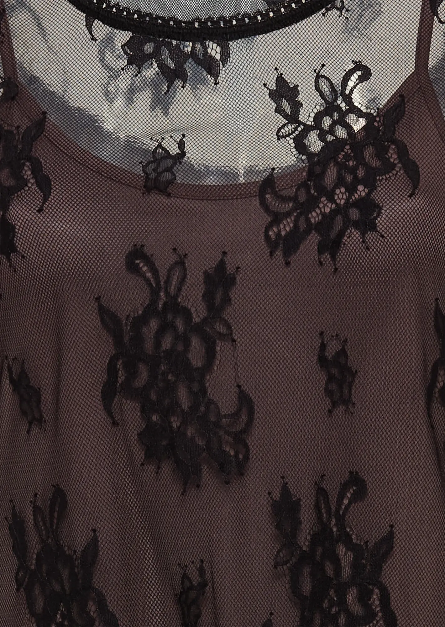 Edles Spitzenkleid, schwarz-taupe