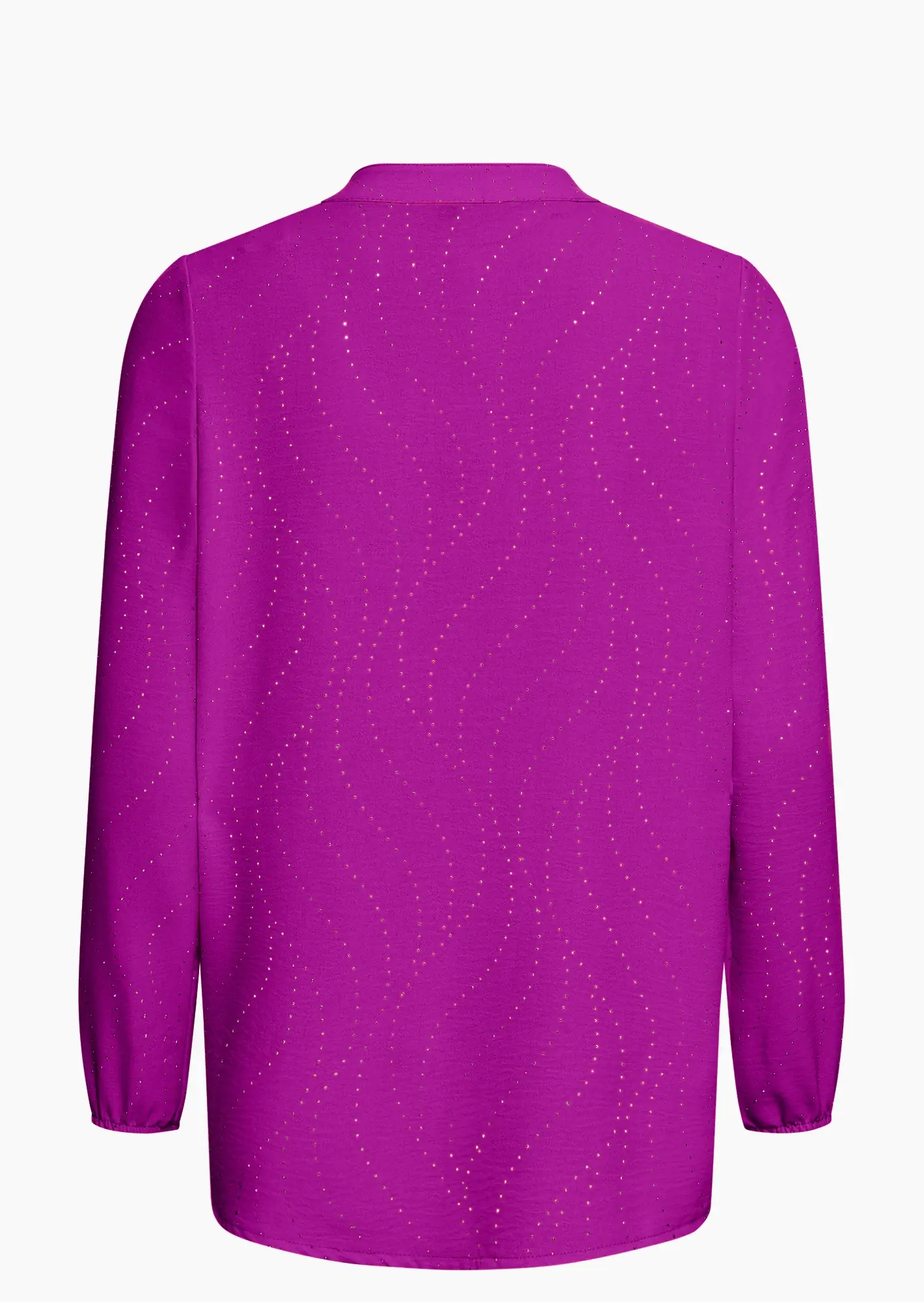 Bluse mit Ziersteinmuster, fuchsia