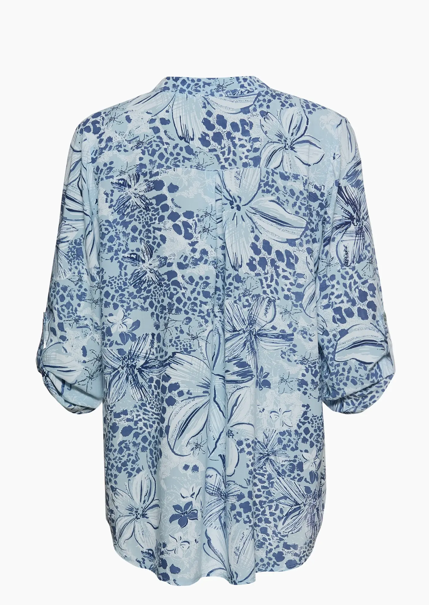 Bluse im Alloverprint, eiskristall