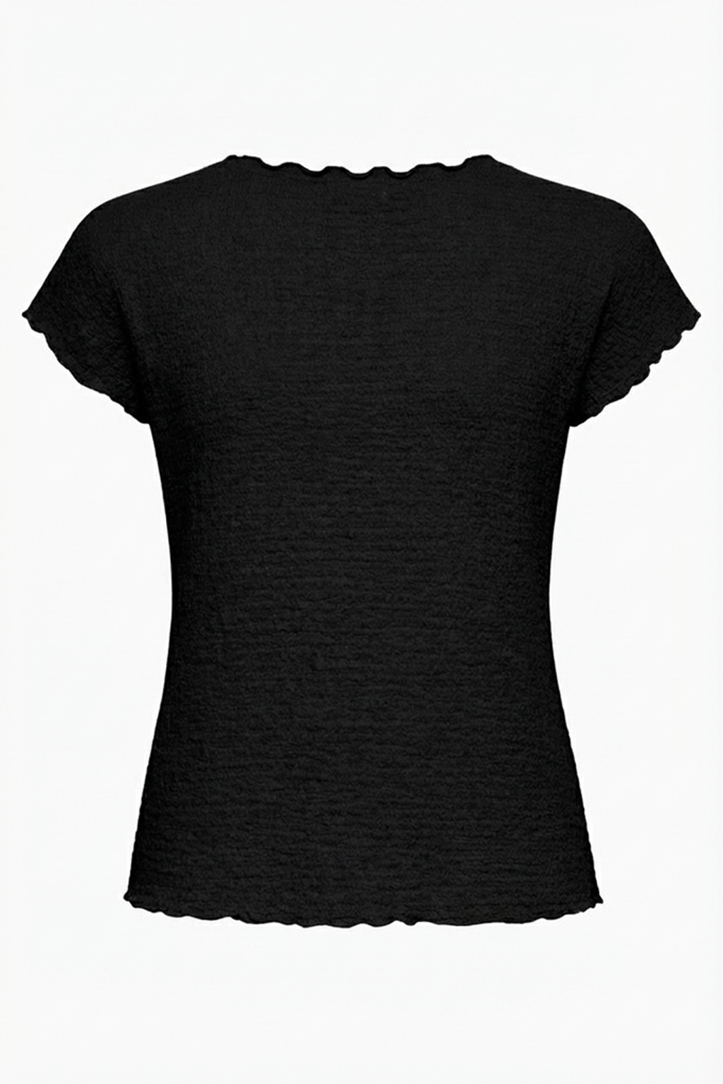 Strukturiertes Shirt, schwarz