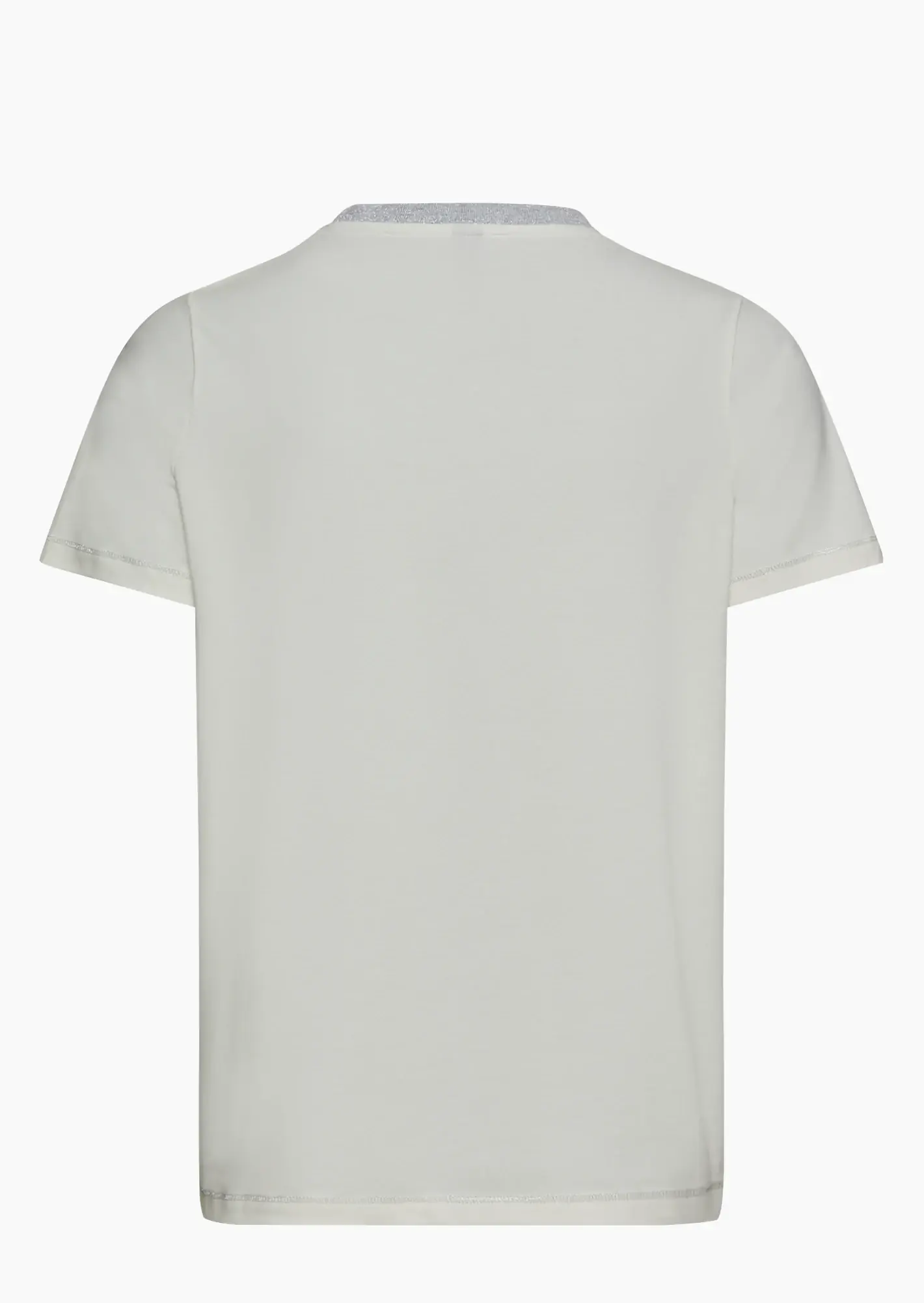Shirt mit Print & Glitzer, offwhite