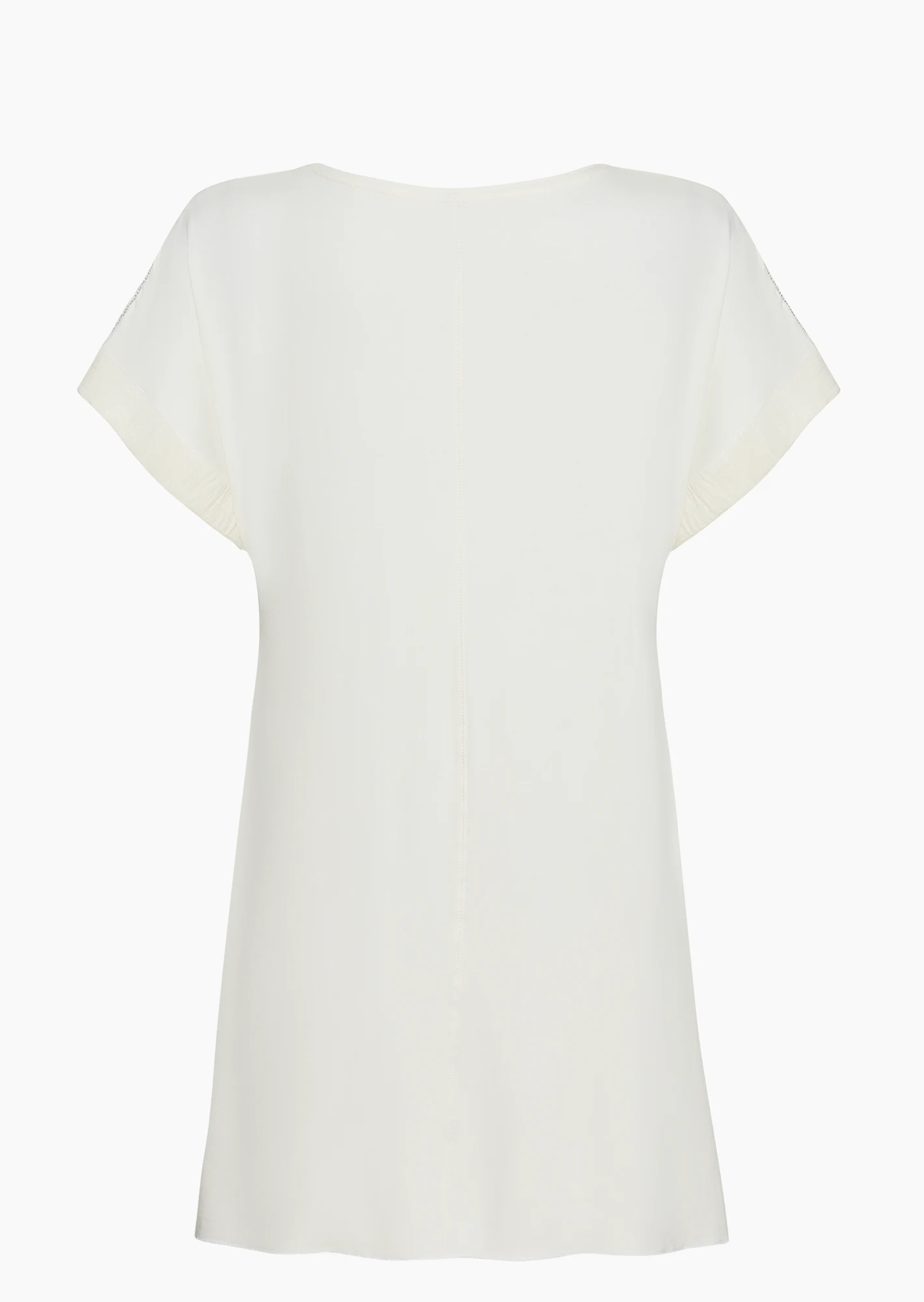 Shirt mit transparenter Spitze, offwhite