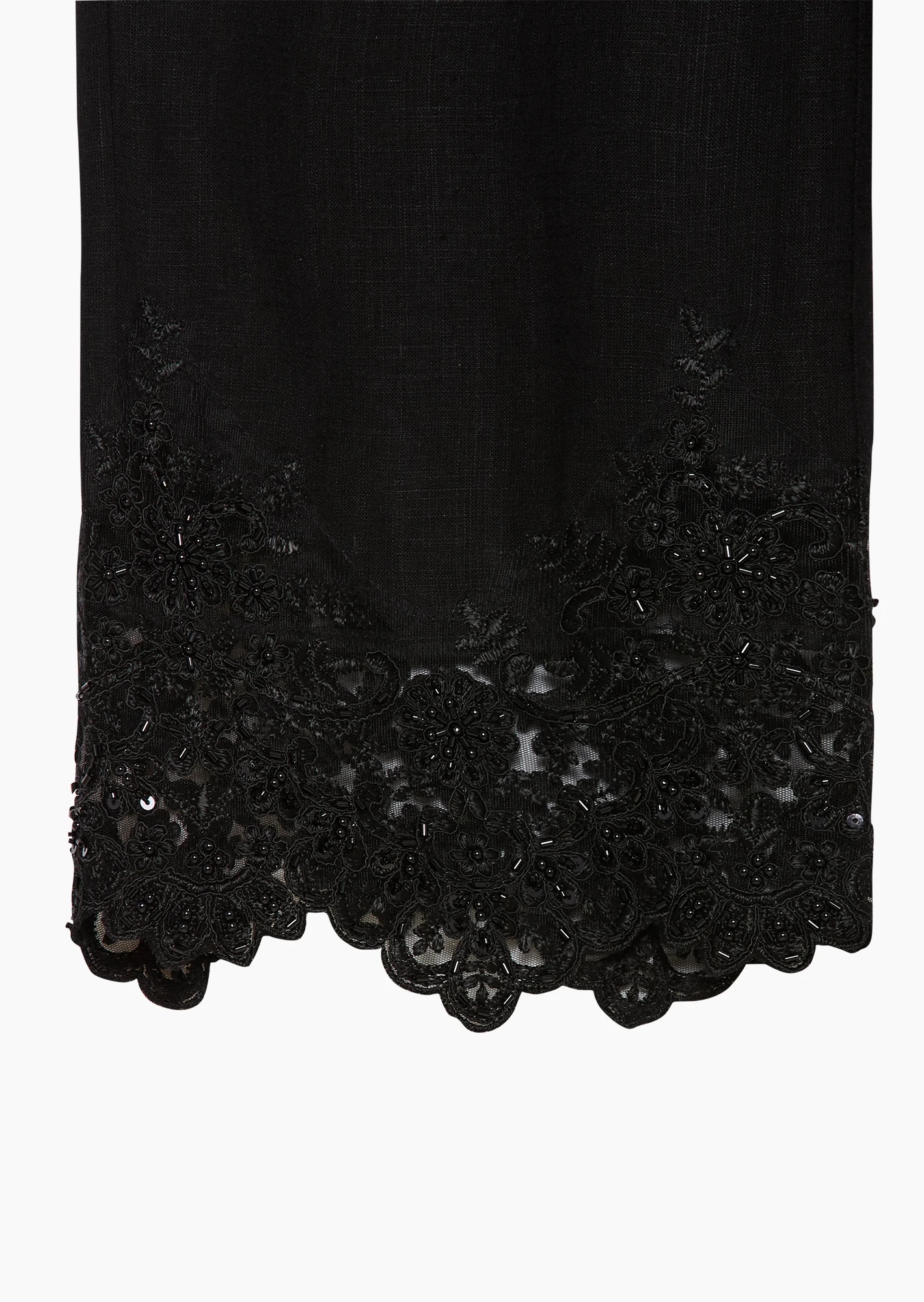 Leichte Hose mit detailverliebten Highlights, schwarz