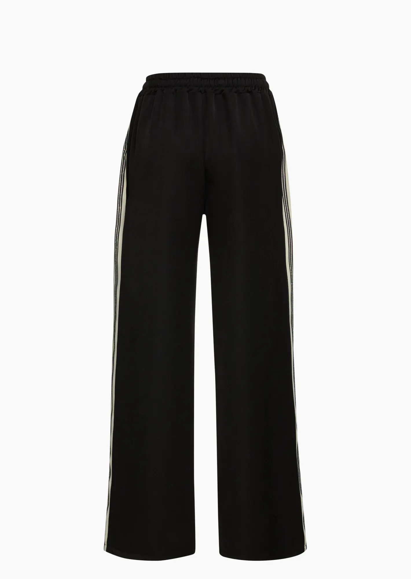 Hose Wide Leg mit Glitzer-Galonstreifen, schwarz