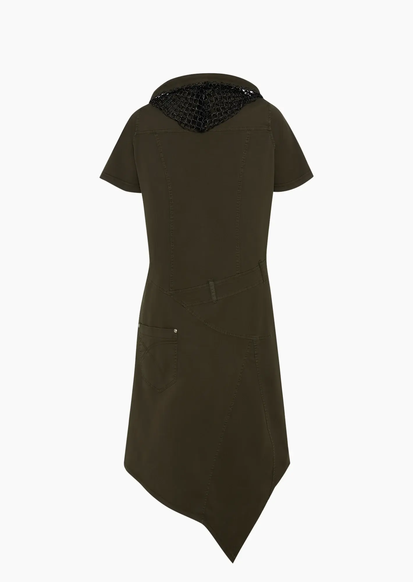 Hemdkleid mit Highlights, oliv
