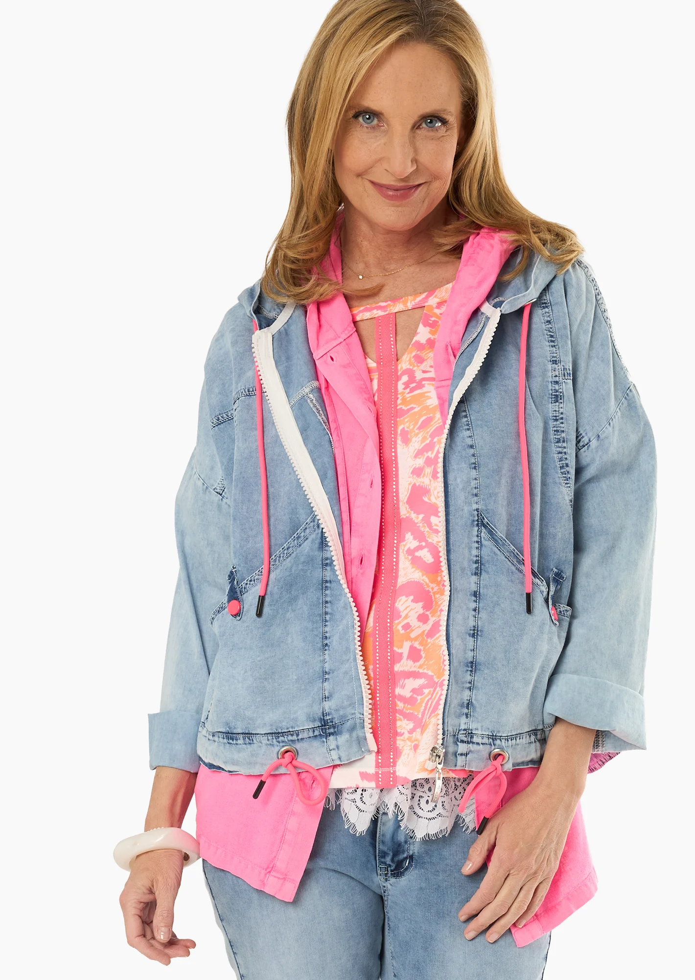 leichte Jacke, bleached denim