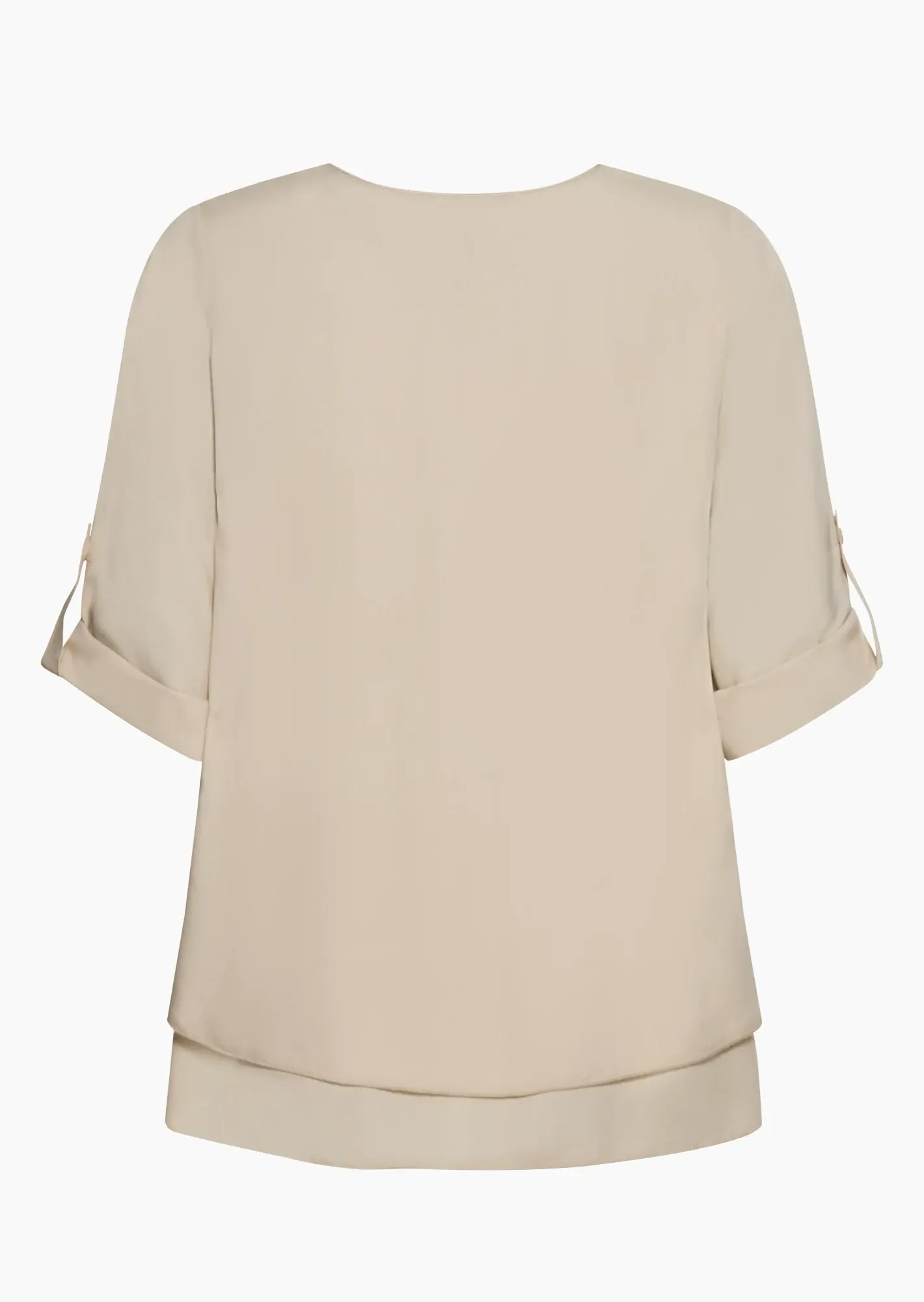 Bluse im Lagenlook, crema