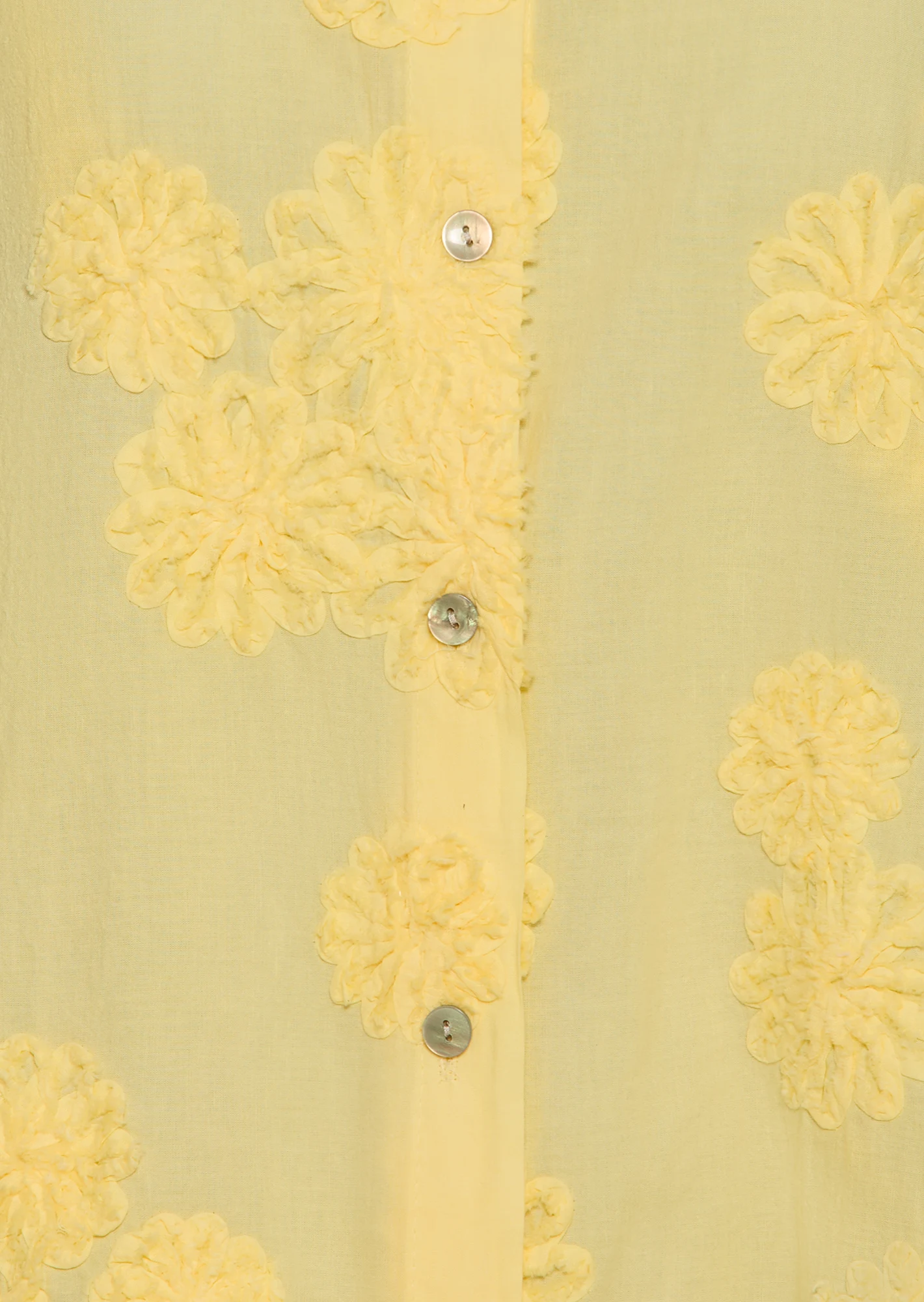 Bluse Blumenpatches, butter yellow